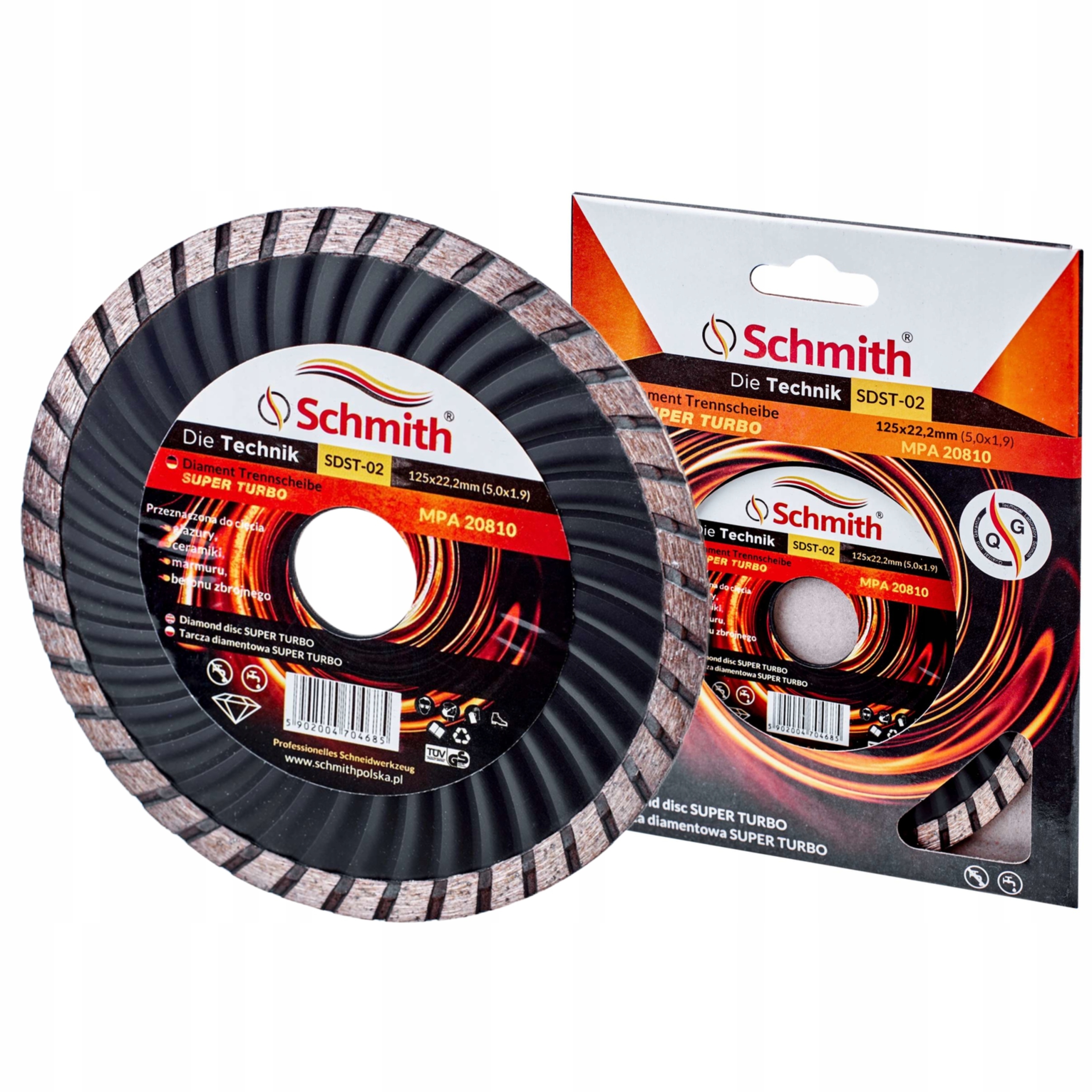 SCHMITH TARCZA DIAMENTOWA DO CIĘCIA PŁYTEK 125MM