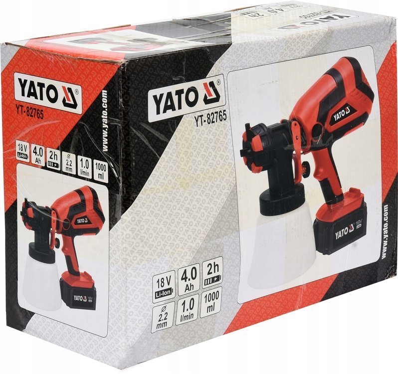 YATO YT-82765 PISTOLET DO MALOWANIA MALARSKI 18V AKUMULATOROWY +4Ah 1L/min