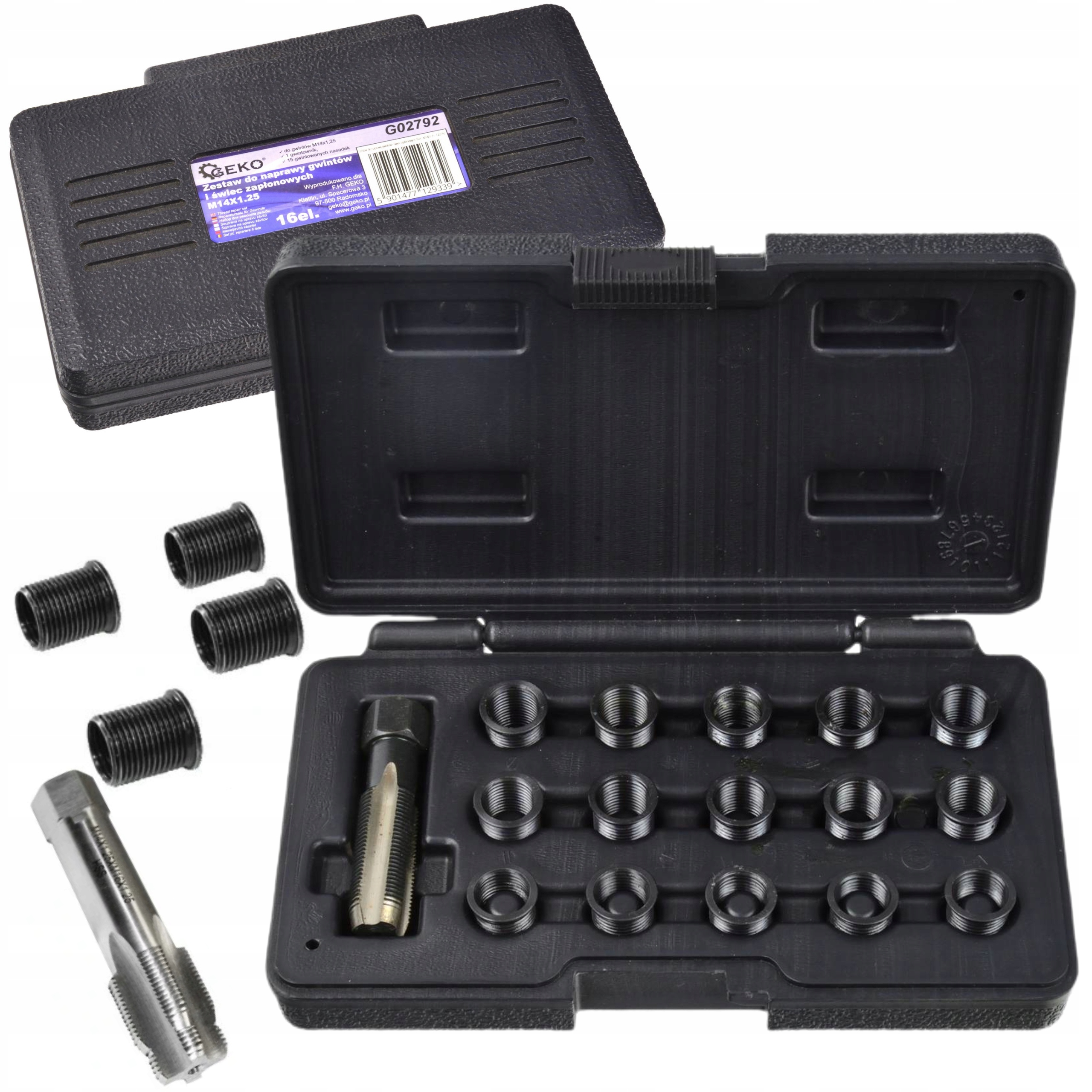 GEKO ZESTAW DO NAPRAWY GWINTÓW ŚWIEC ZAPŁONOWYCH REGENERACJA 16el G02792