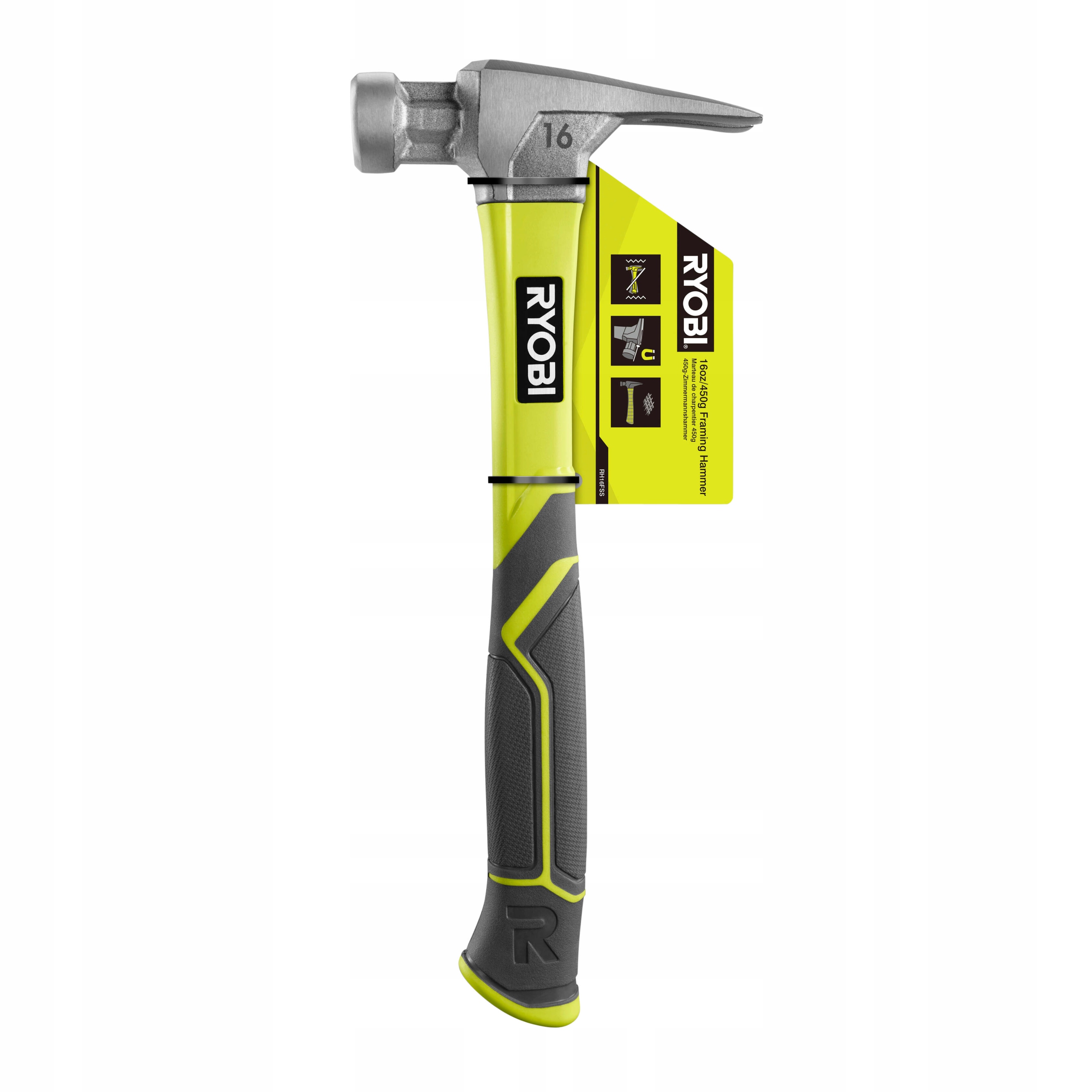 RYOBI RH16FSS MŁOTEK Z UCHWYTEM MAGNETYCZNYM 450g