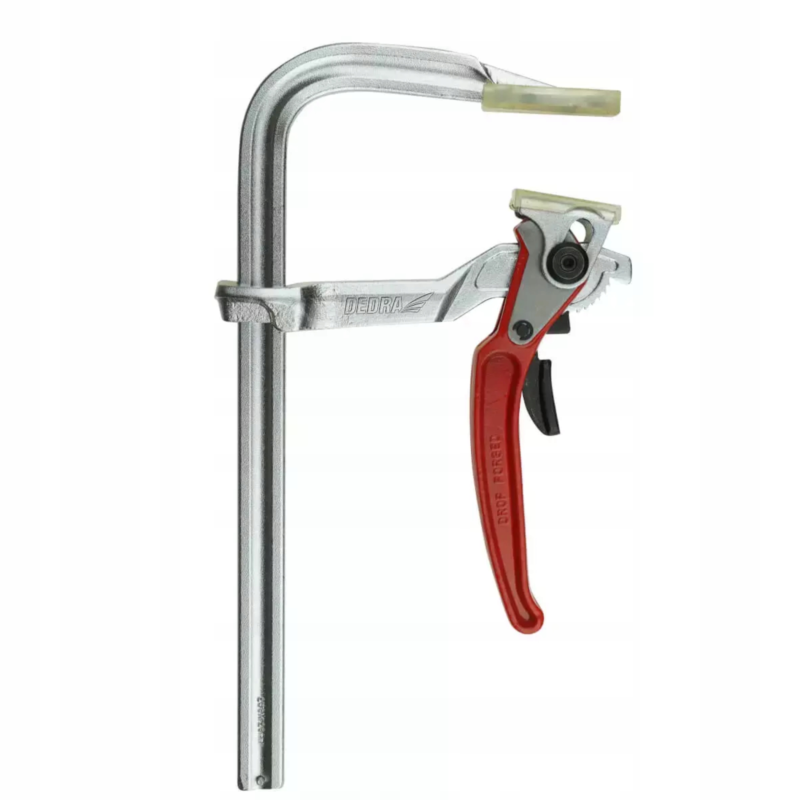 DEDRA ZACISK ŚCISK STOLARSKI ZAPADKOWY TYPU F 200X120MM STALOWY 12A076