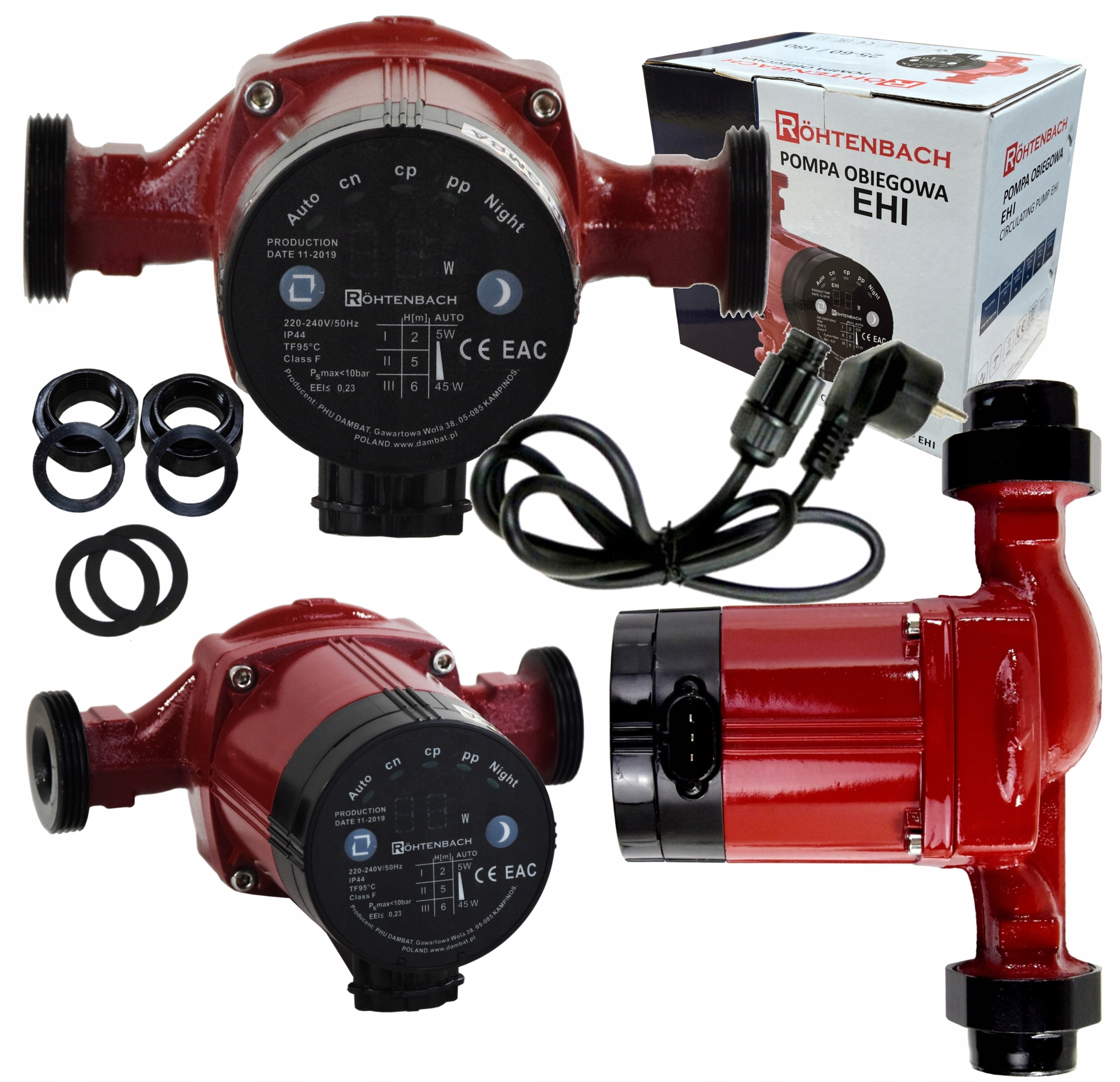 POMPA OBIEGOWA 32-80/180 ELEKTRONICZNA DO PIECA CO