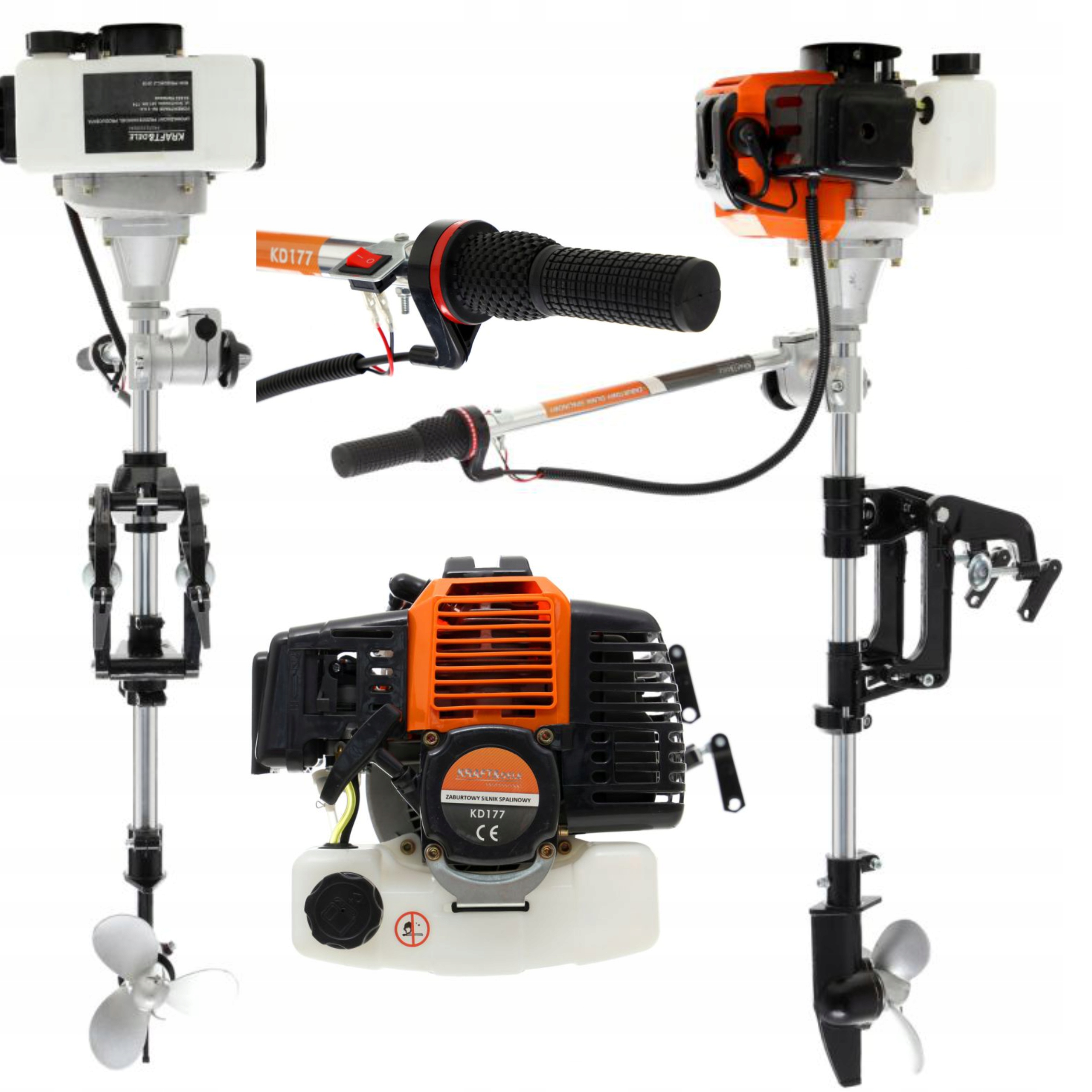 SILNIK ZABURTOWY SPALINOWY DO ŁÓDKI ŁODZI PONTONU 2-SUWOWY 5.8KM KRAFT