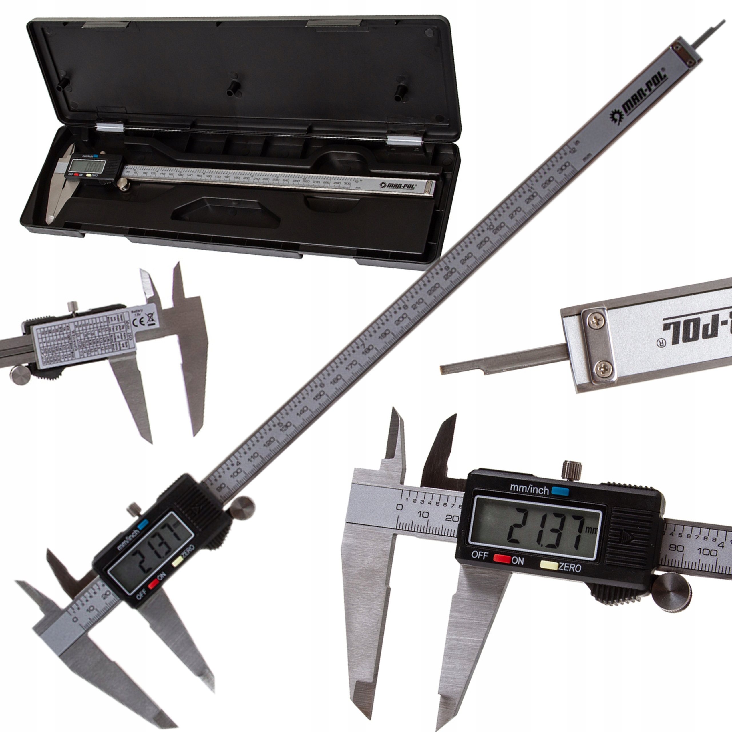 SUWMIARKA ELEKTRONICZNA ZE STALI NIERDZEWNEJ 300MM MAR-POL M15235