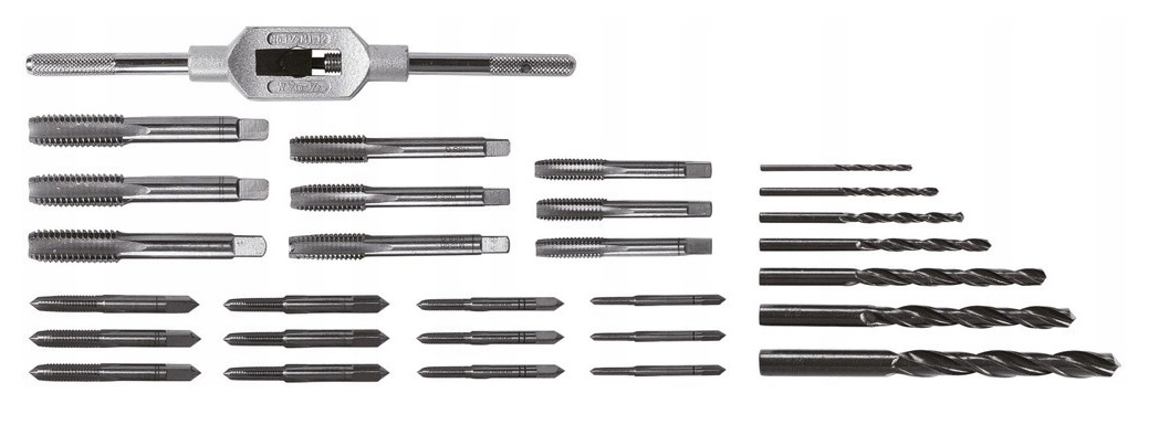 YATO ZESTAW GWINTOWNIKÓW HSS M3-M12, KPL. 29 SZT GWINTOWNIKI RĘCZNE YT-2977