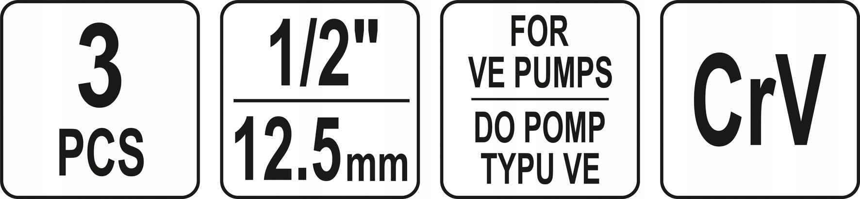 ZESTAW NASADEK -POMPY WTRYSKOWE 3SZT YT-17525 YATO