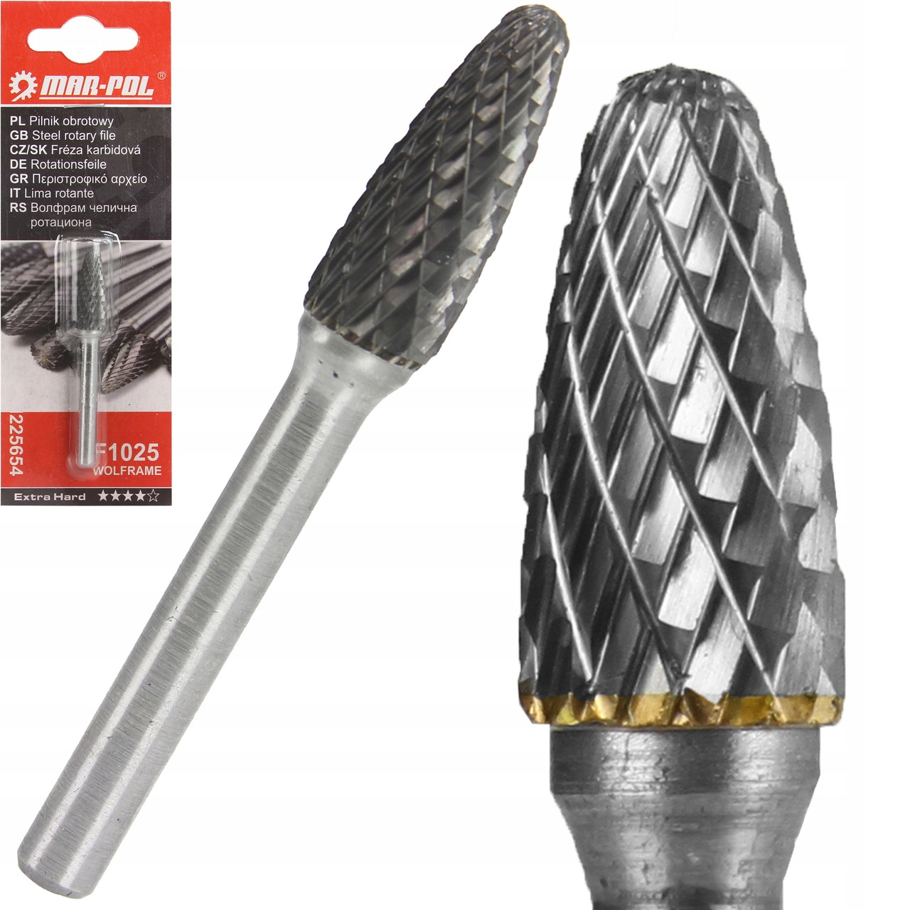 FREZ PŁOMIENIOWY TRZPIENIOWY OBROTOWY 10X25 TRZPIEŃ 6 MM F1025 M225654