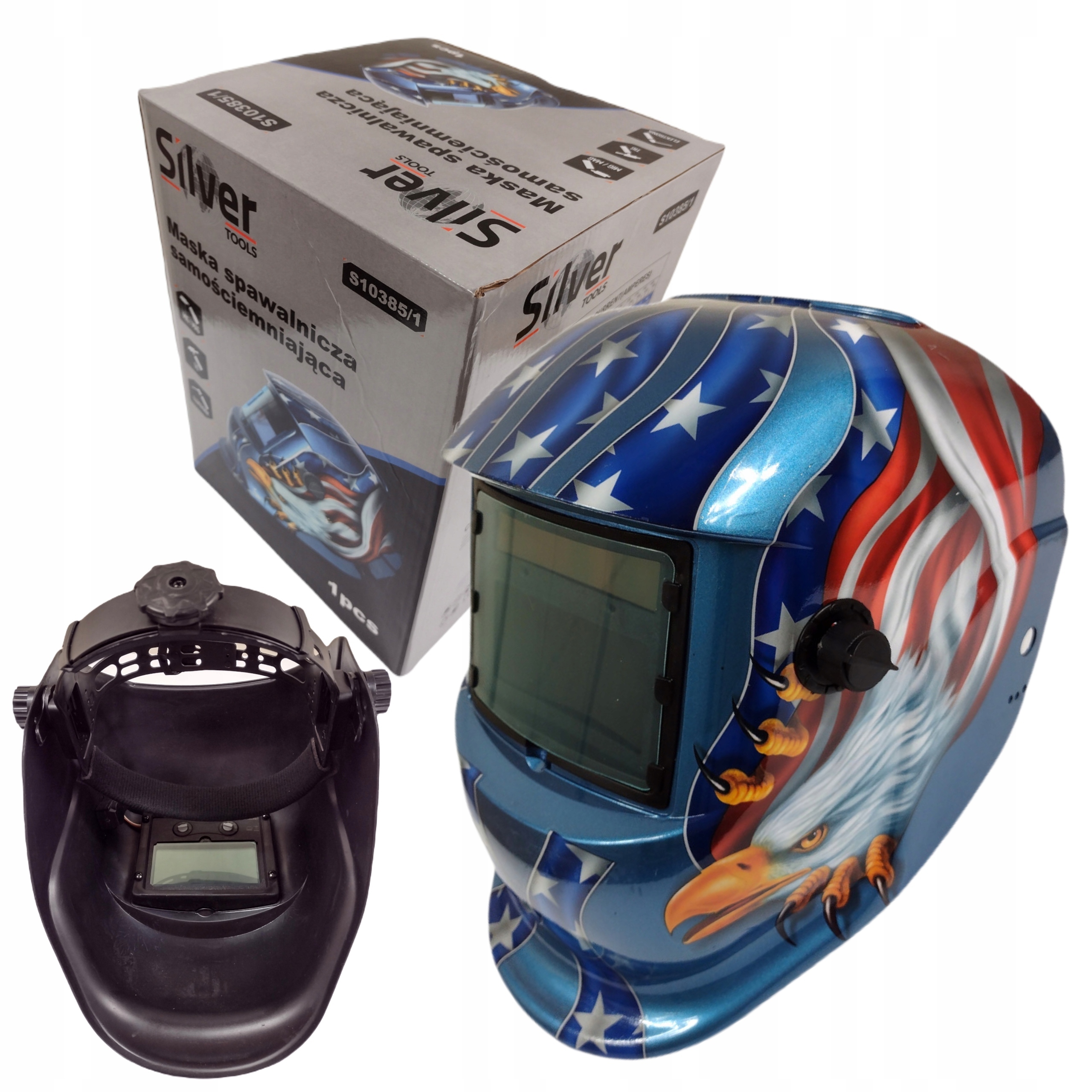 PRZYŁBICA SPAWALNICZA AUTOMATYCZNA SAMOŚCIEMNIAJĄCA MASKA ORZEŁ S10385/1