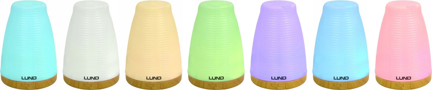 LUND DYFUZOR ZAPACHOWY AROMATERAPIA 100ml LAMPKA NOCNA LED 7 KOLORÓW 66900