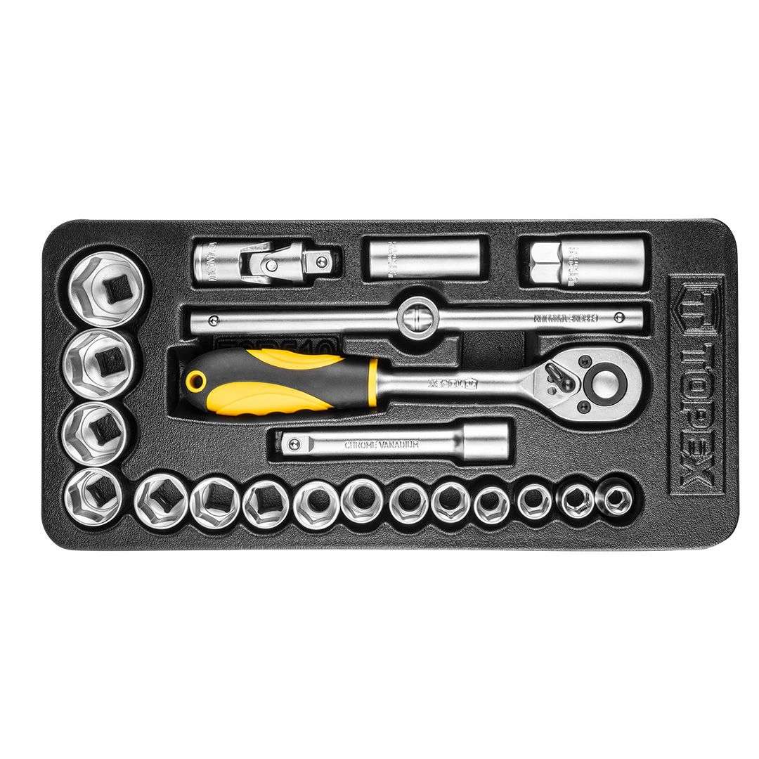 KLUCZE NASADOWE 1/2" ZESTAW 21 SZT. TOPEX 79R