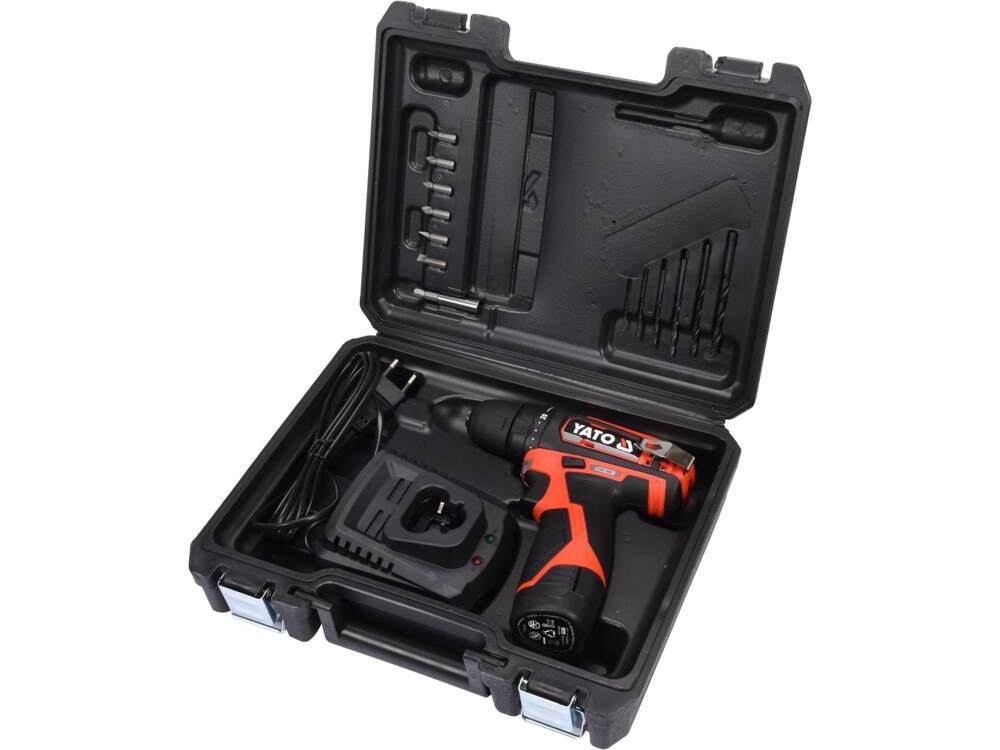 YATO WIERTARKO WKRĘTARKA AKUMULATOROWA 12V +2Ah +WIERTŁA +BITY YT-82901