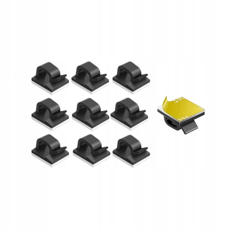 KRAFT UCHWYT KLIPS ORGANIZER ZACZEP SAMOPRZYLEPNY DO KABLI 10EL. 5MM D10085