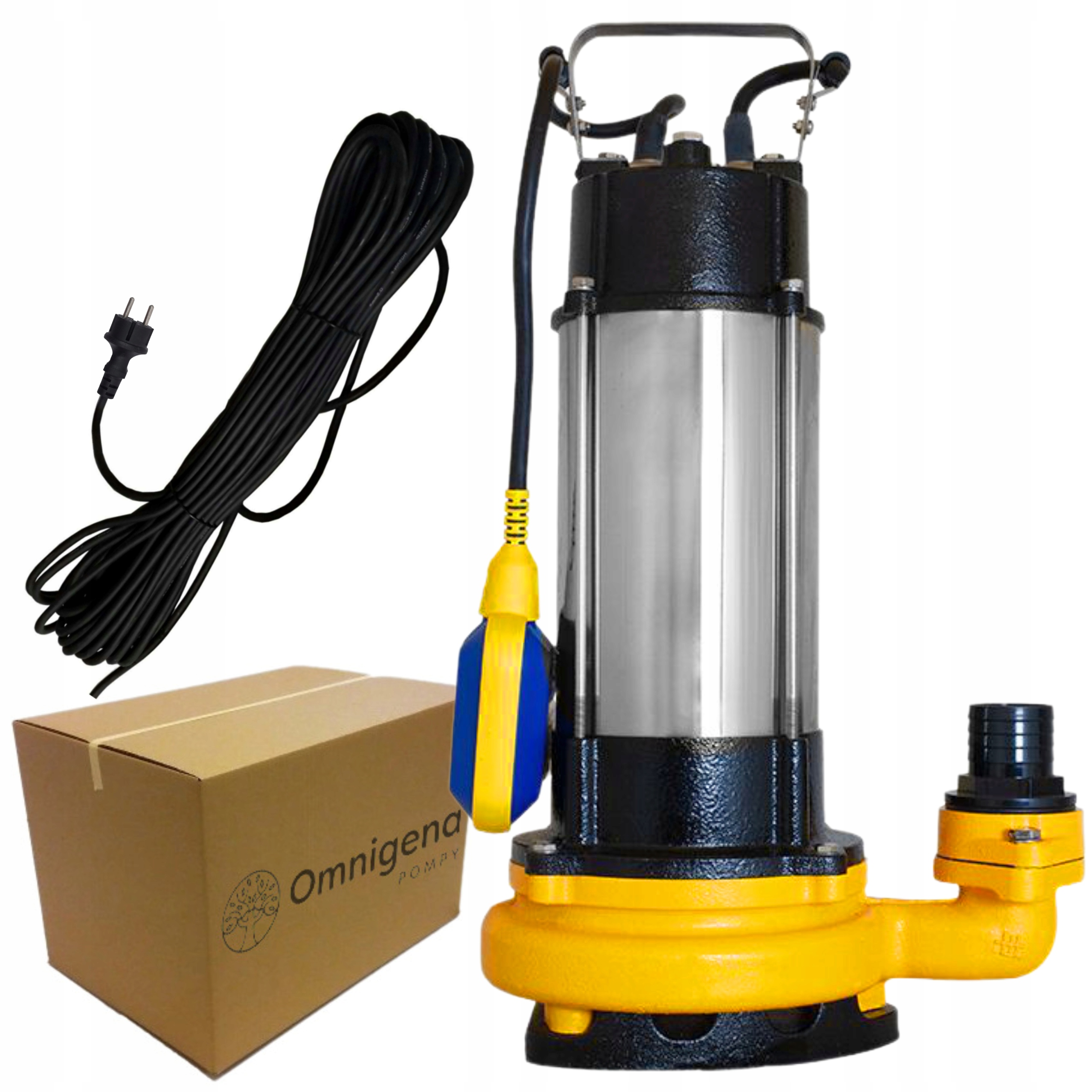 OMNIGENA POMPA ZATAPIALNA WQ 1500F 230V 1500W DO WODY BRUDNEJ +PŁYWAK KABEL