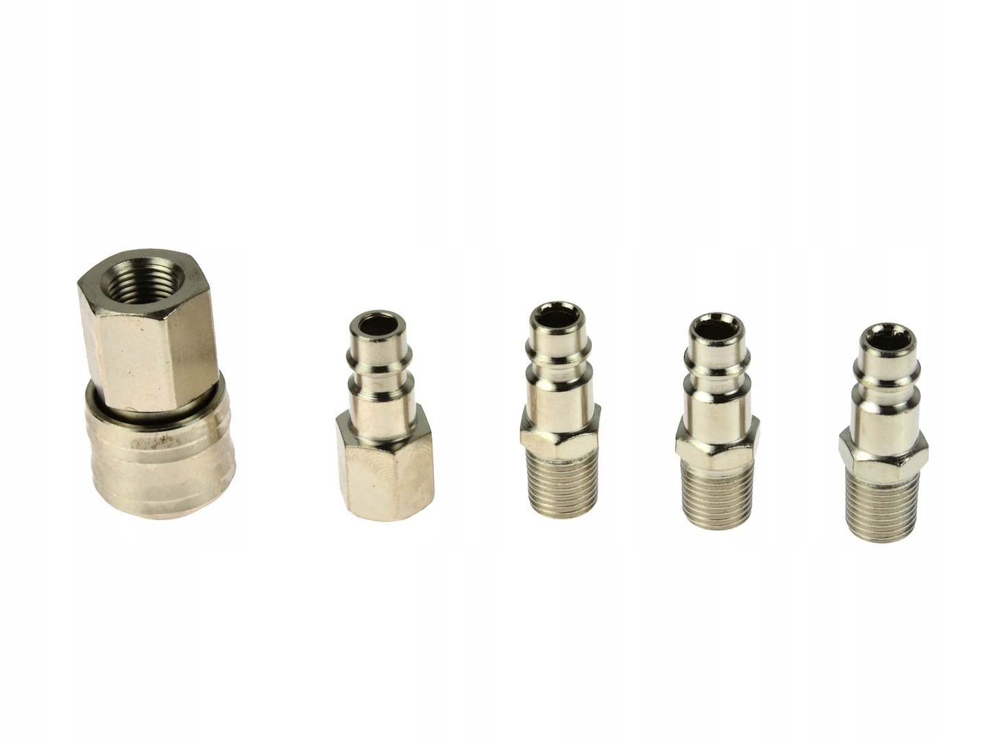 ZESTAW SZYBKOZŁĄCZEK PNEUMATYCZNYCH 5 ELEMENTÓW SZYBKOZŁĄCZKI GEKO G01580