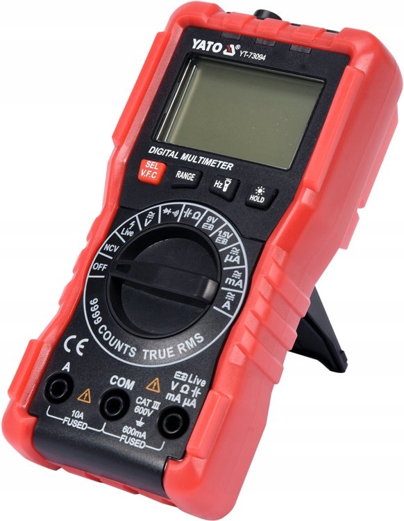 MIERNIK CYFROWY MULTIMETR LCD TEST BATERII YATO