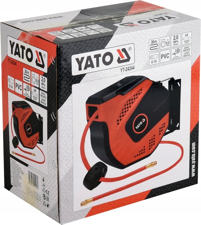 YATO WĄŻ PRZEWÓD PNEUMATYCZNY NA ZWIJAKU AUTOMAT ZWIJAK 20m YT-24244