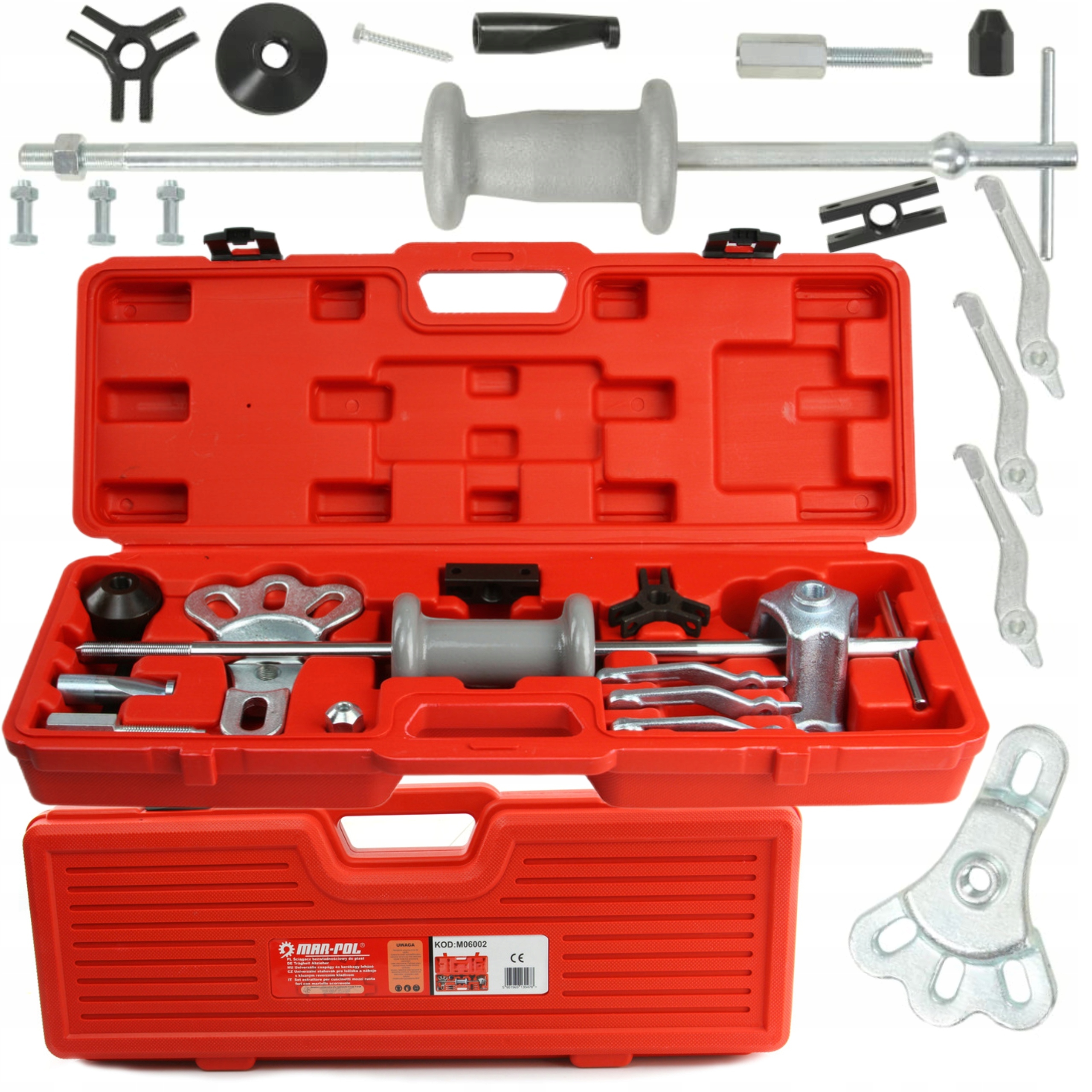 MAR-POL ZESTAW ŚCIĄGACZ ŁOŻYSK PIASTY BEZWŁADNOŚCIOWY WALIZKA M06002