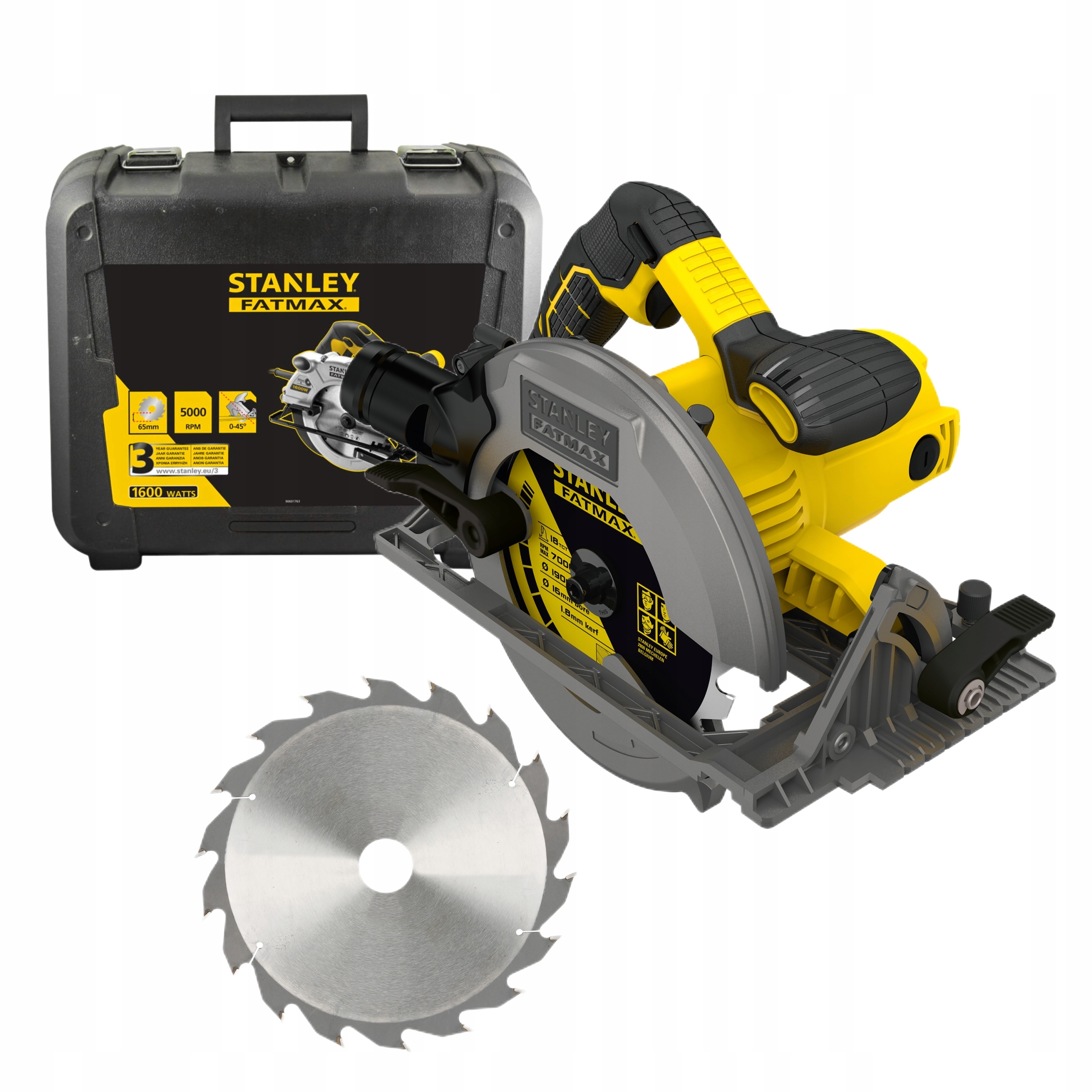 STANLEY FATMAX PILARKA ELEKTRYCZNA TARCZOWA PIŁA FME301K 190mm 1650W KUFER