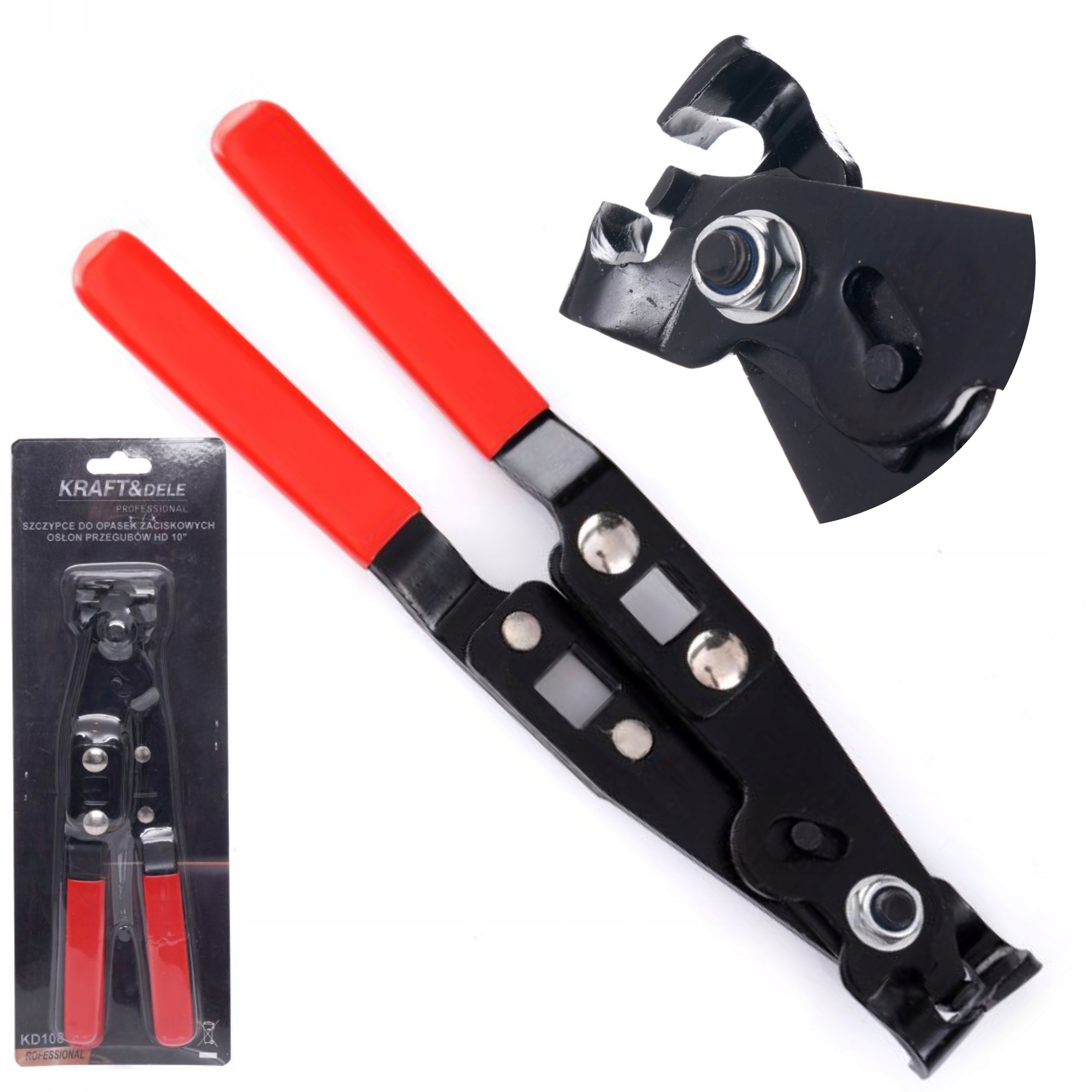 SZCZYPCE DO OPASEK ZACISKOWYCH OSŁONY PRZEGUBÓW HD10" KD10810 KRAFT&DELE