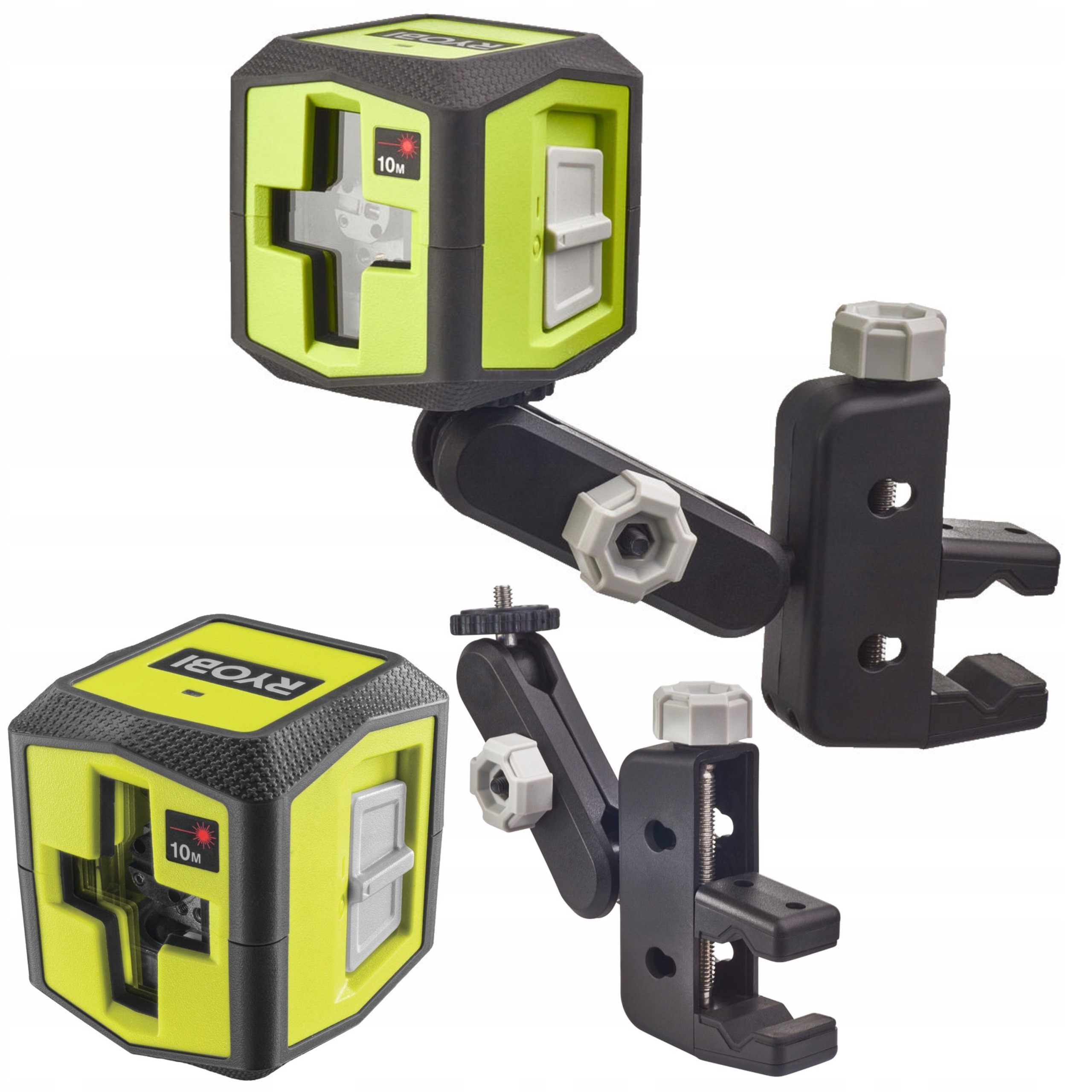 RYOBI LASER KRZYŻOWY RBCLLR1 CZERWONA WIĄZKA 10M POZIOMICA LASEROWA 3MM