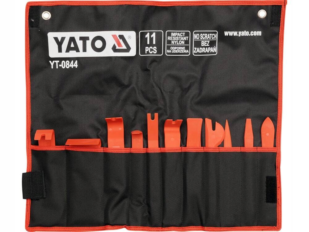 YATO ZESTAW ŚCIĄGACZY SPINEK TAPICERKI RADIA DEMONTAŻU ŁYŻKI 11SZT YT-0844