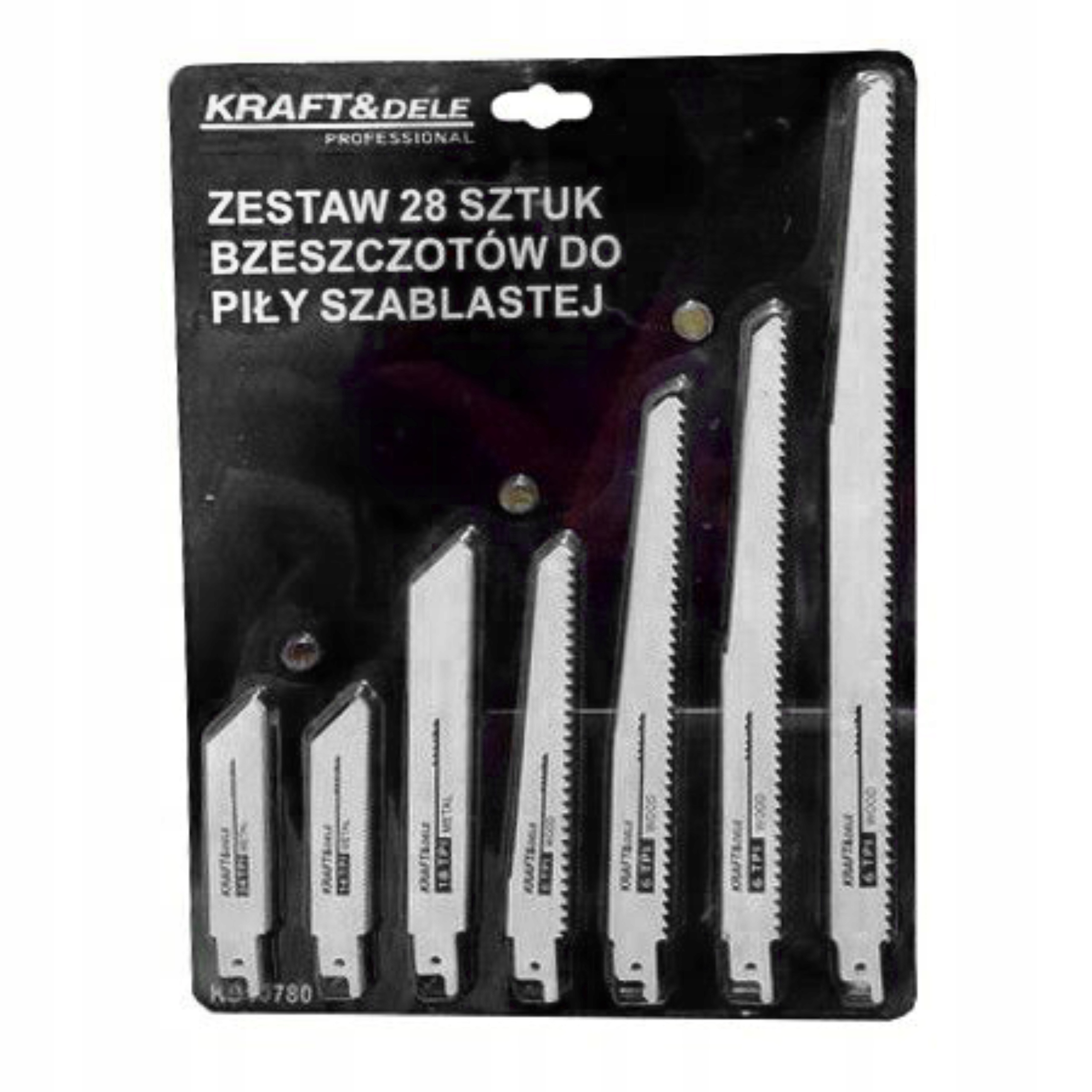 KRAFT&DELE BRZESZCZOT DO PIŁY SZABLASTEJ 28SZT. DO METALU I DREWNA KD10780
