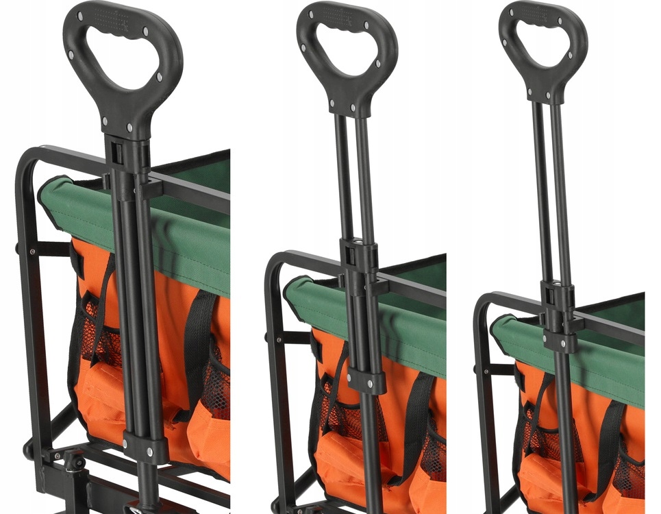 FLO WÓZEK OGRODOWY TRANSPORTOWY TURYSTYCZNY SKŁADANY SZEROKIE OPONY 100KG