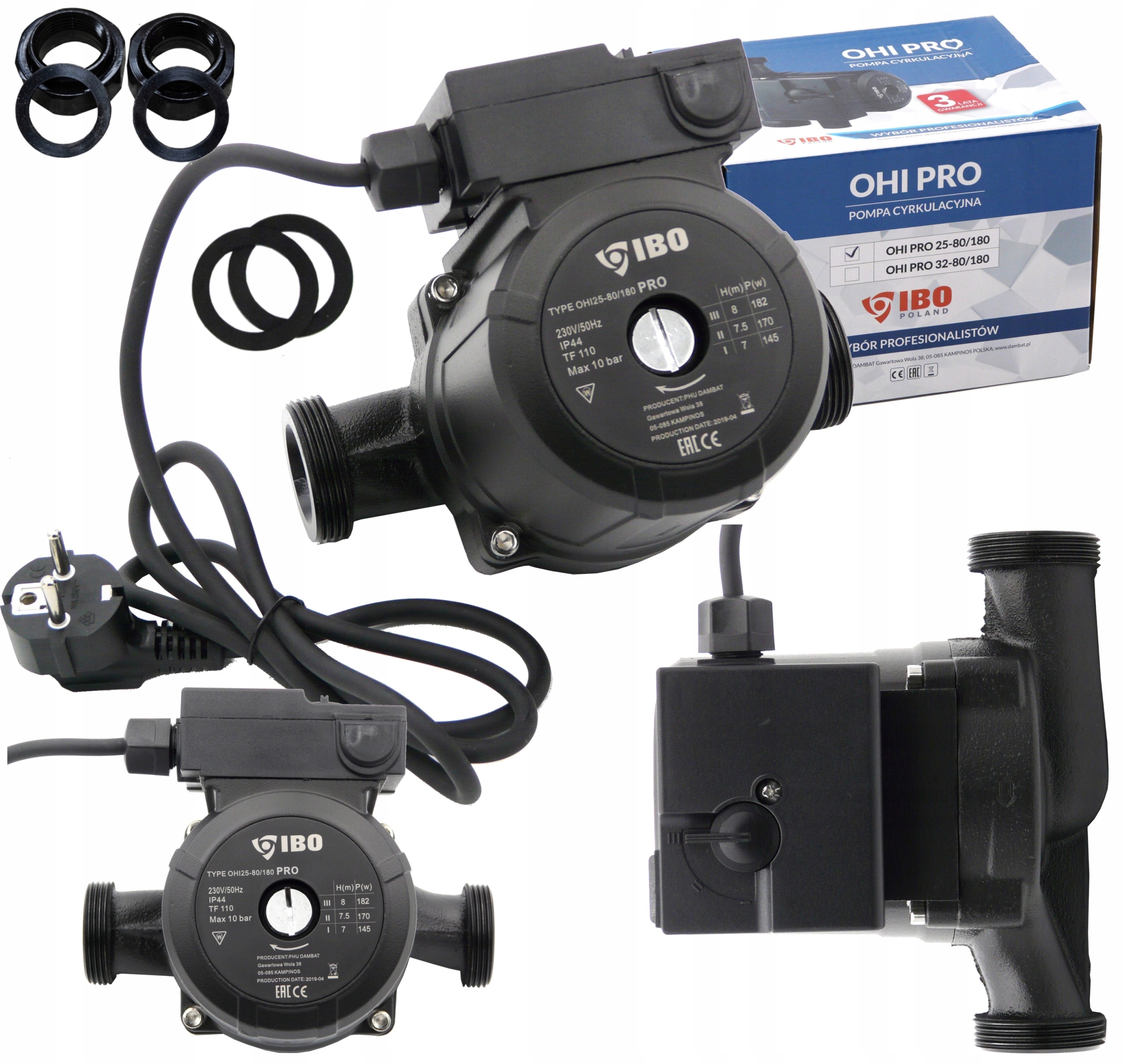 POMPA OBIEGOWA IBO OHI PRO 25-80/180 CYRKULACYJNA