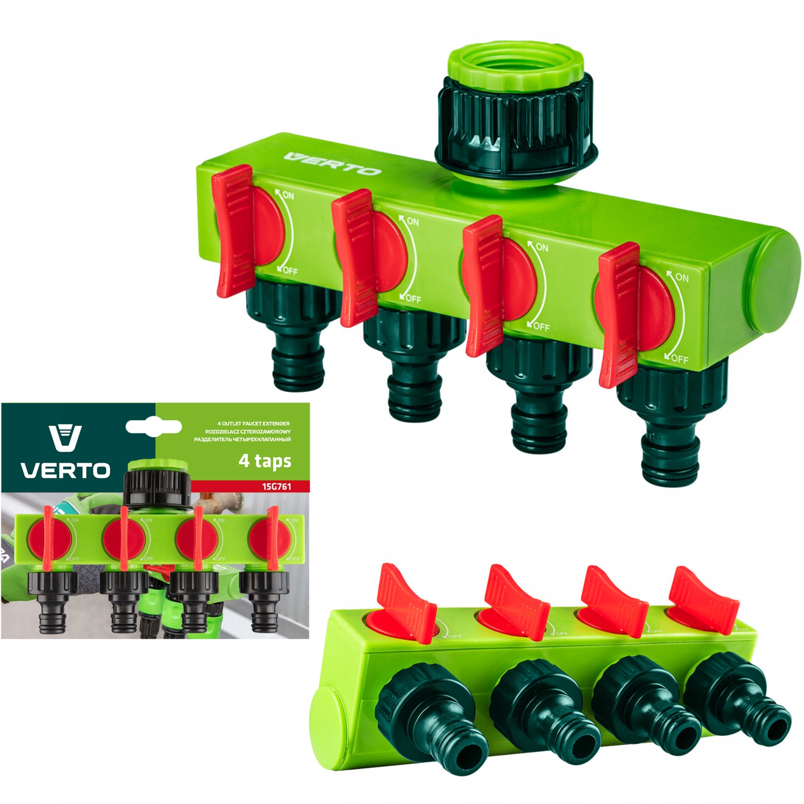 CZWÓRNIK TRÓJNIK ROZDZIELACZ DO WODY NA KRAN ZAWÓR