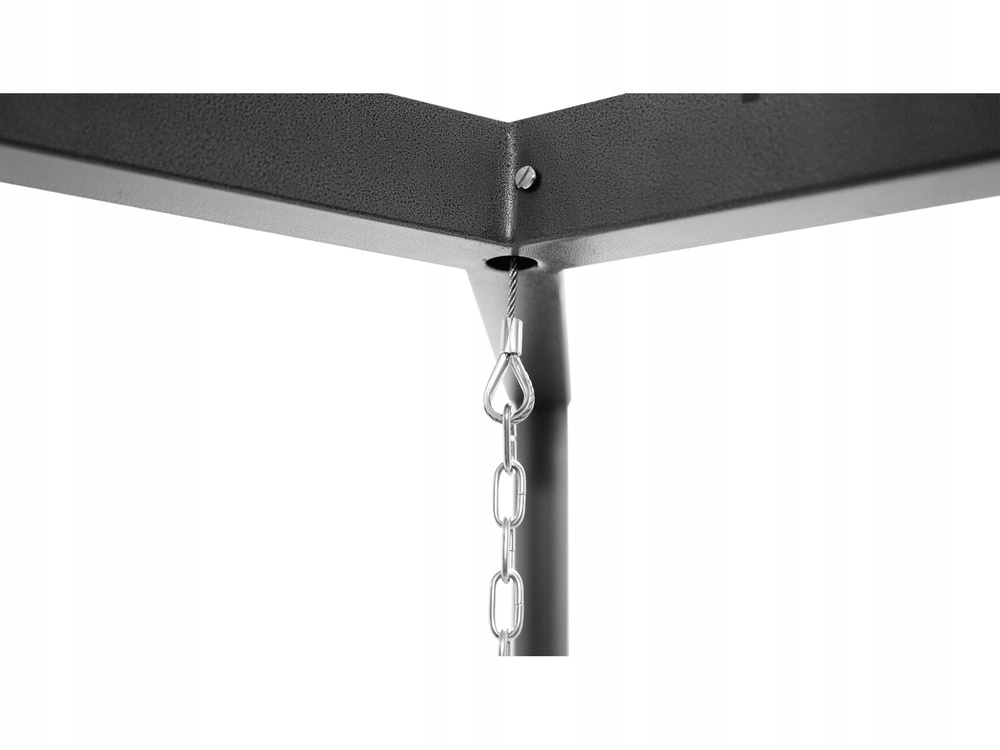 GRILL OGNISKOWY NA BIWAK DUŻY RUSZT NIERDZEWNY INOX 66CM TRÓJNÓG YG-20330