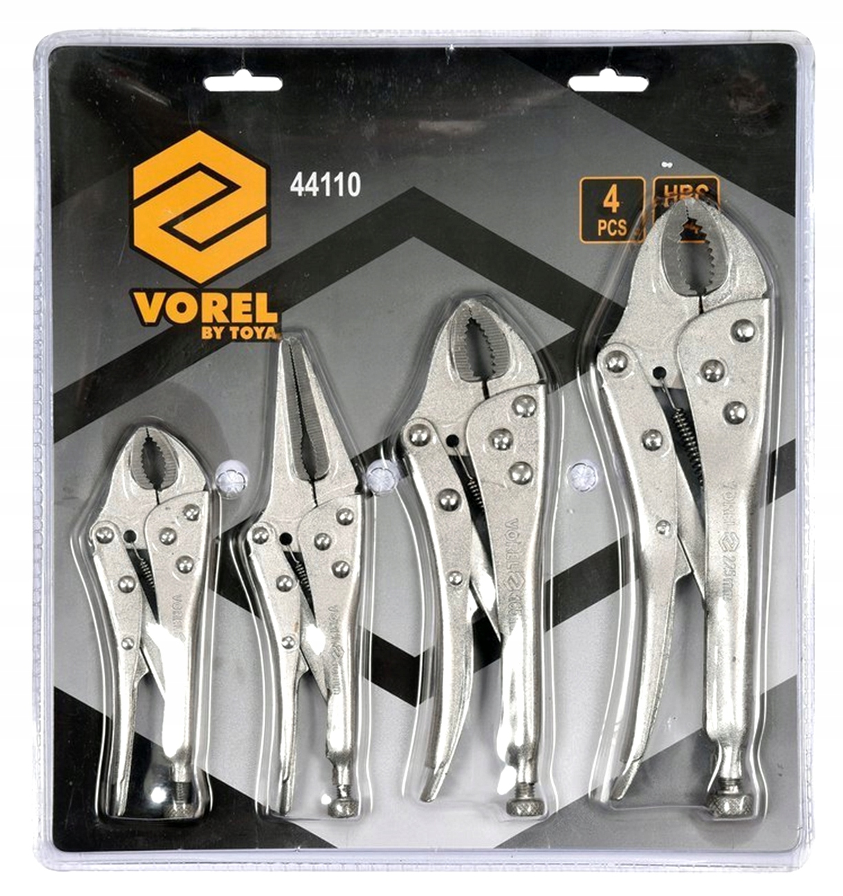 VOREL SZCZYPCE ZACISKOWE SPAWALNICZE MORSA KLUCZ ŻABKA ZESTAW 4 SZTUK 44110
