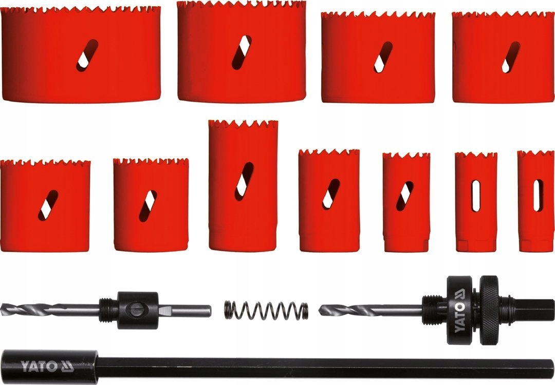 YATO ZESTAW OTWORNICE BIMETALOWE BI-METAL DO METALU DREWNA 19-76mm 15 EL.
