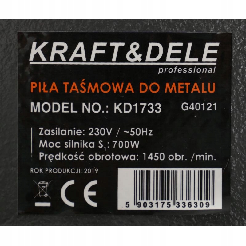 PIŁA TAŚMOWA PRZECINARKA DO METALU 700W 230V