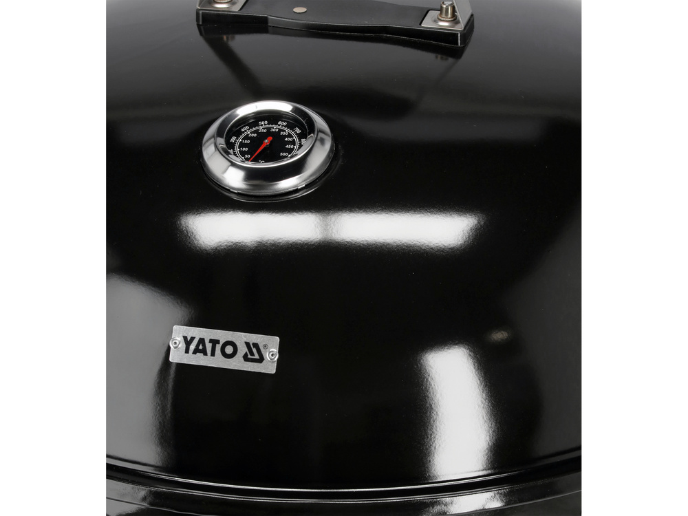 GRILL OGRODOWY WĘGLOWY OKRĄGŁY Z POKRYWĄ RUSZT XXL KÓŁKA POKRYWA 54CM 20300