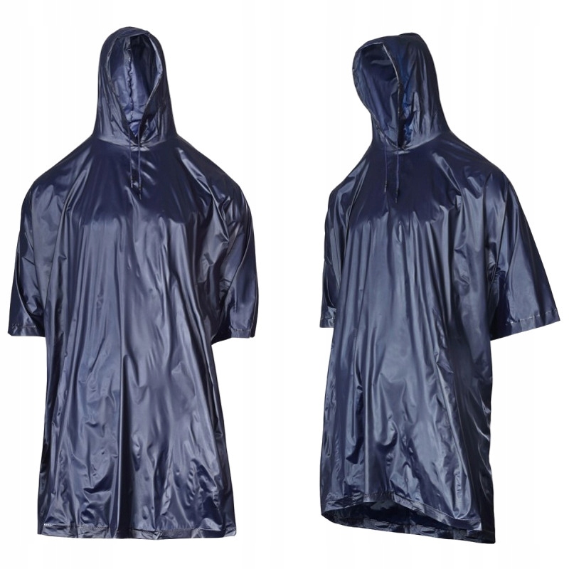 PŁASZCZ PRZECIWDESZCZOWY GRANATOWY PELERYNA PONCZO