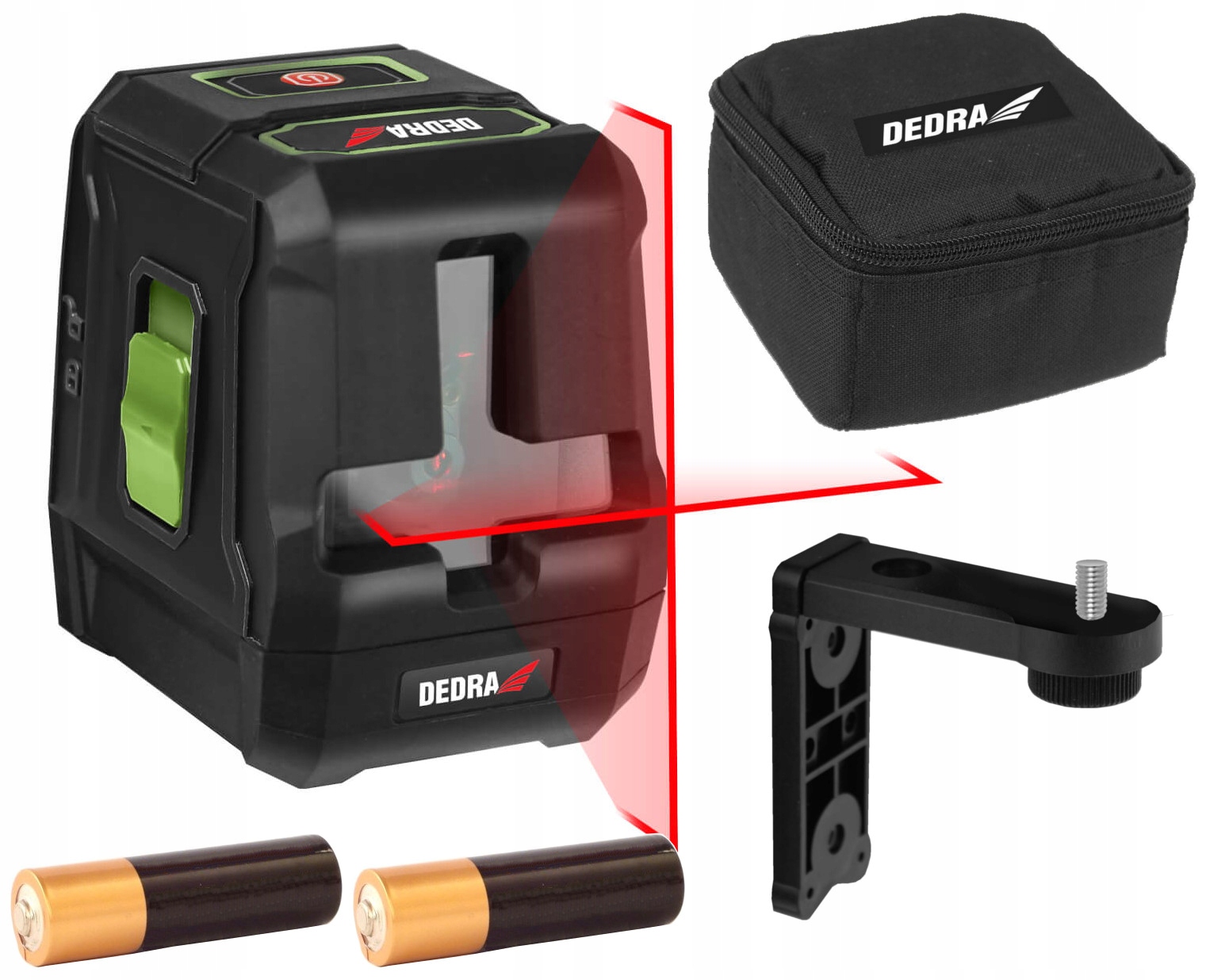 DEDRA LASER KRZYŻOWY POZIOMICA 20m +ETUI +UCHWYT