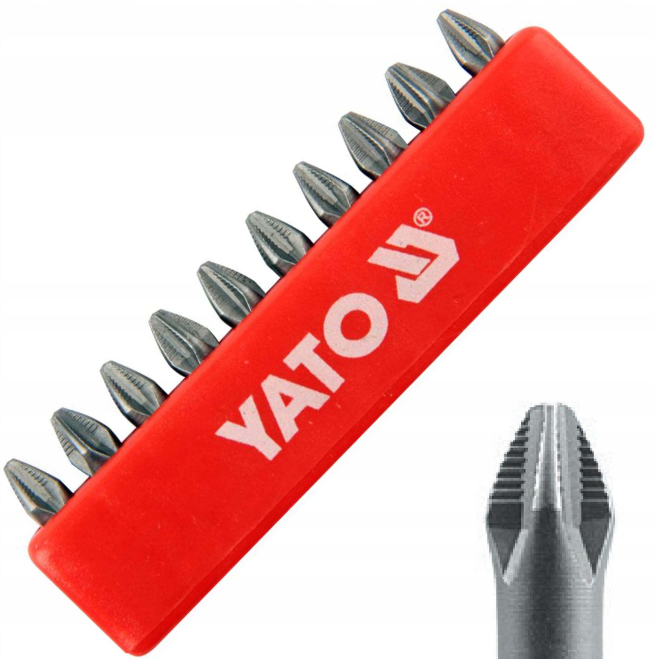 YATO ZESTAW KOŃCÓWEK PROFESJONALNYCH ŚRUBOKRĘTOWYCH 25MM 10SZTUK YT-0475