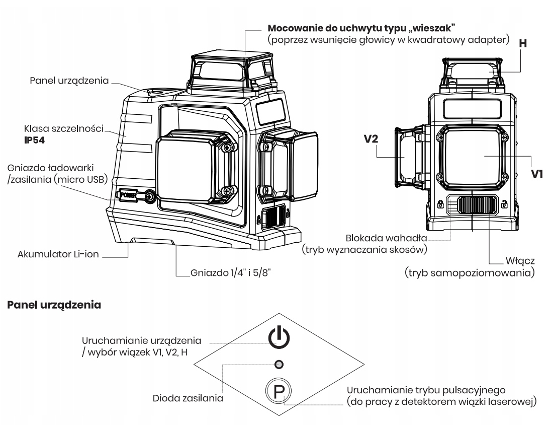 PRO LK-360.3DG LASER PŁASZCZYZNOWY KRZYŻOWY 3D 360 +AKCESORIA WALIZKA