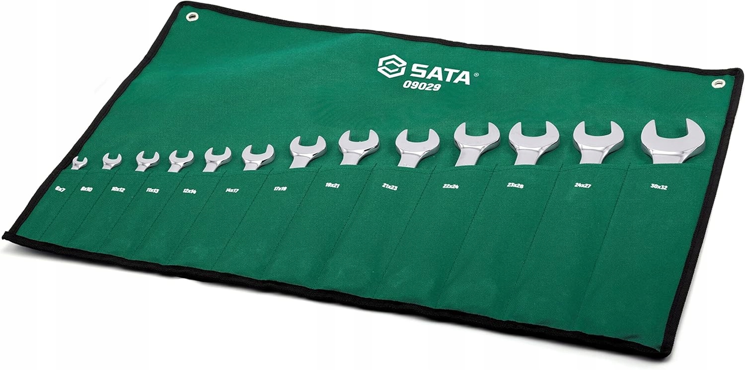 SATA ZESTAW 13 KLUCZY PŁASKICH DWUSTRONNYCH W SASZETCE 6-32MM ST09029SJ