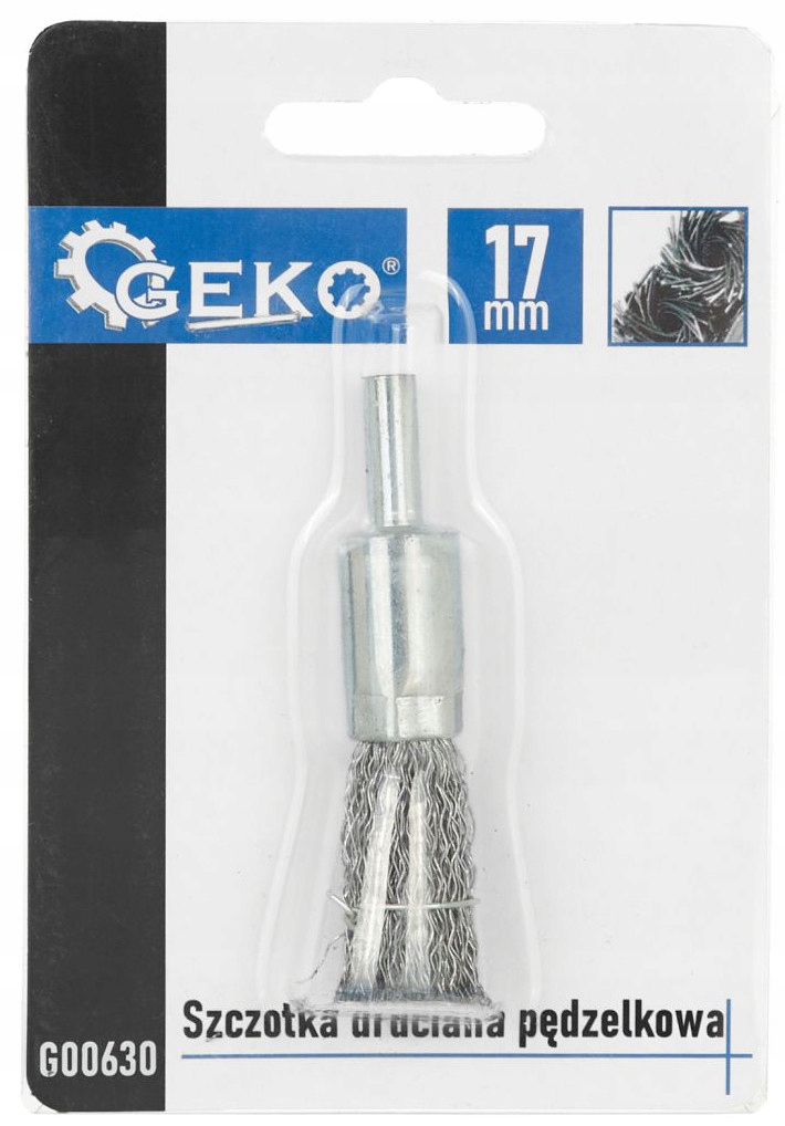 GEKO SZCZOTKA DRUCIANA NA WIERTARKĘ 28mm PĘDZELKOWA DRUT KARBOWANY G00630