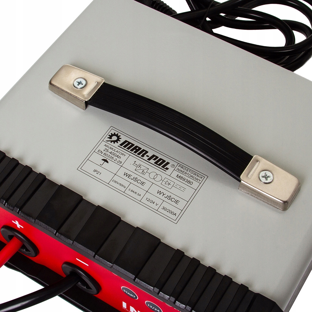 PROSTOWNIK INWERTOROWY 12V 24V ROZRUCH ŁADOWANIE AKUMULATORÓW 200A M89380