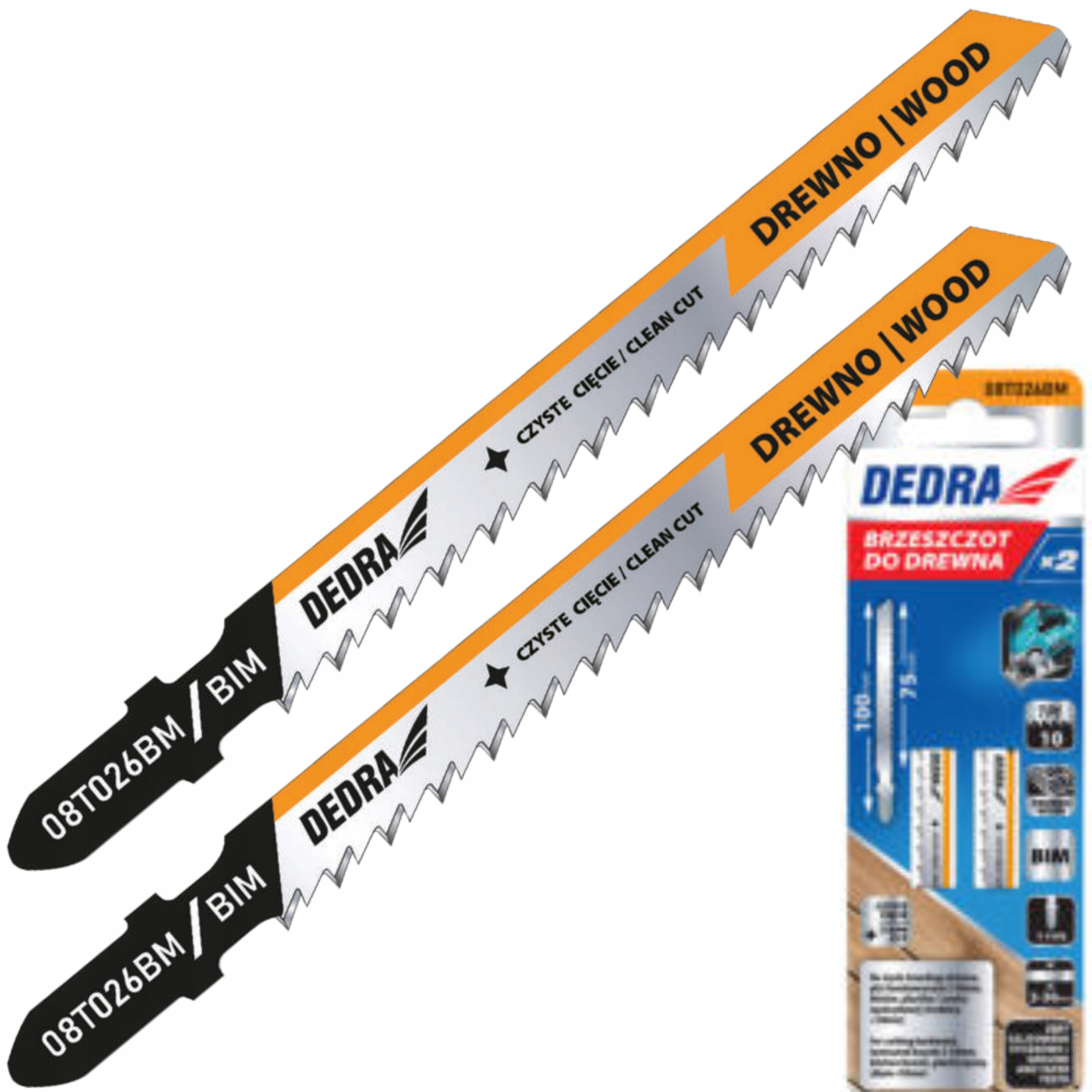 DEDRA 2el BRZESZCZOTY DO WYRZYNARKI DO DREWNA 100/75MM BIM TYP T 08T026BM