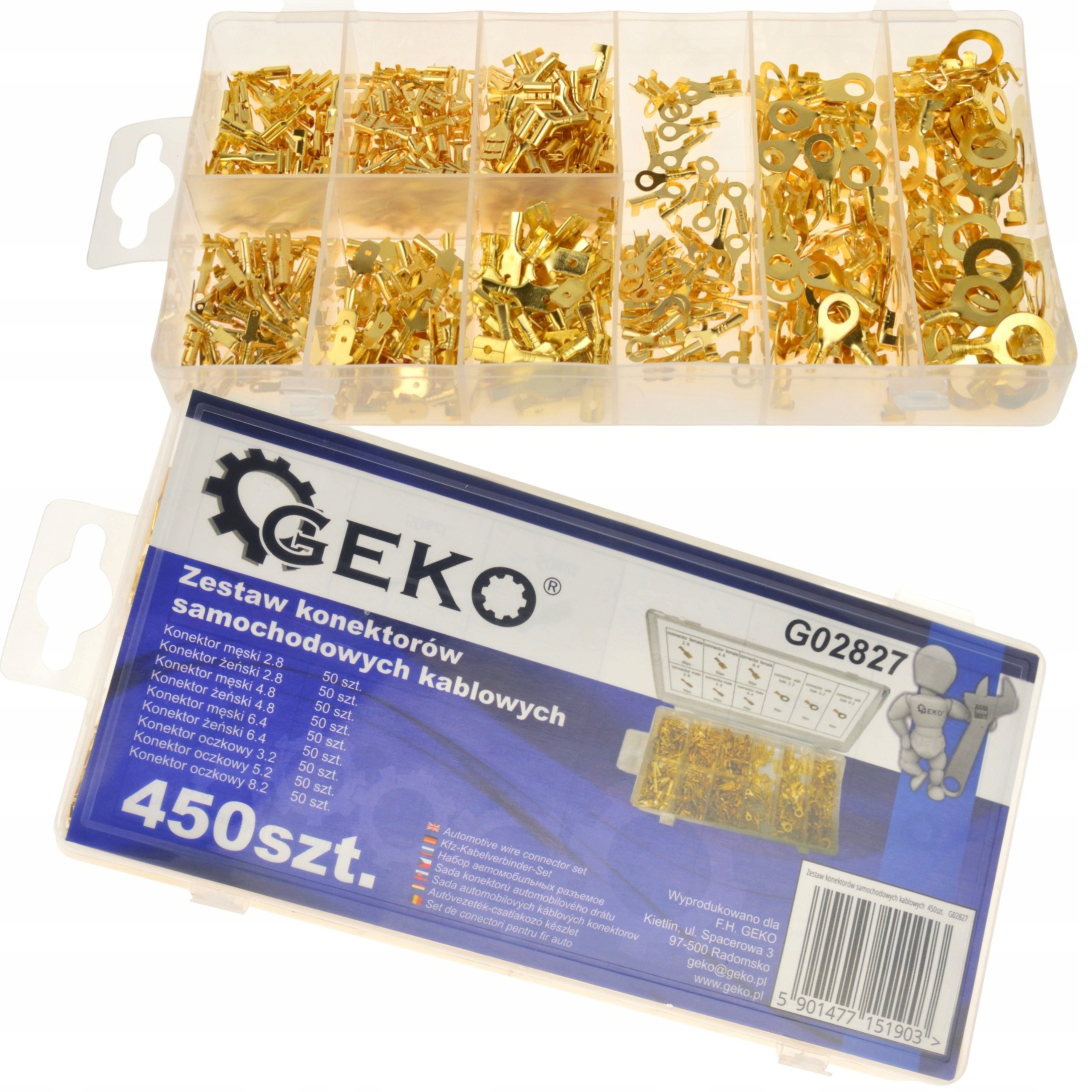ZESTAW KONEKTORÓW SAMOCHODOWYCH KABLOWYCH 450SZT.