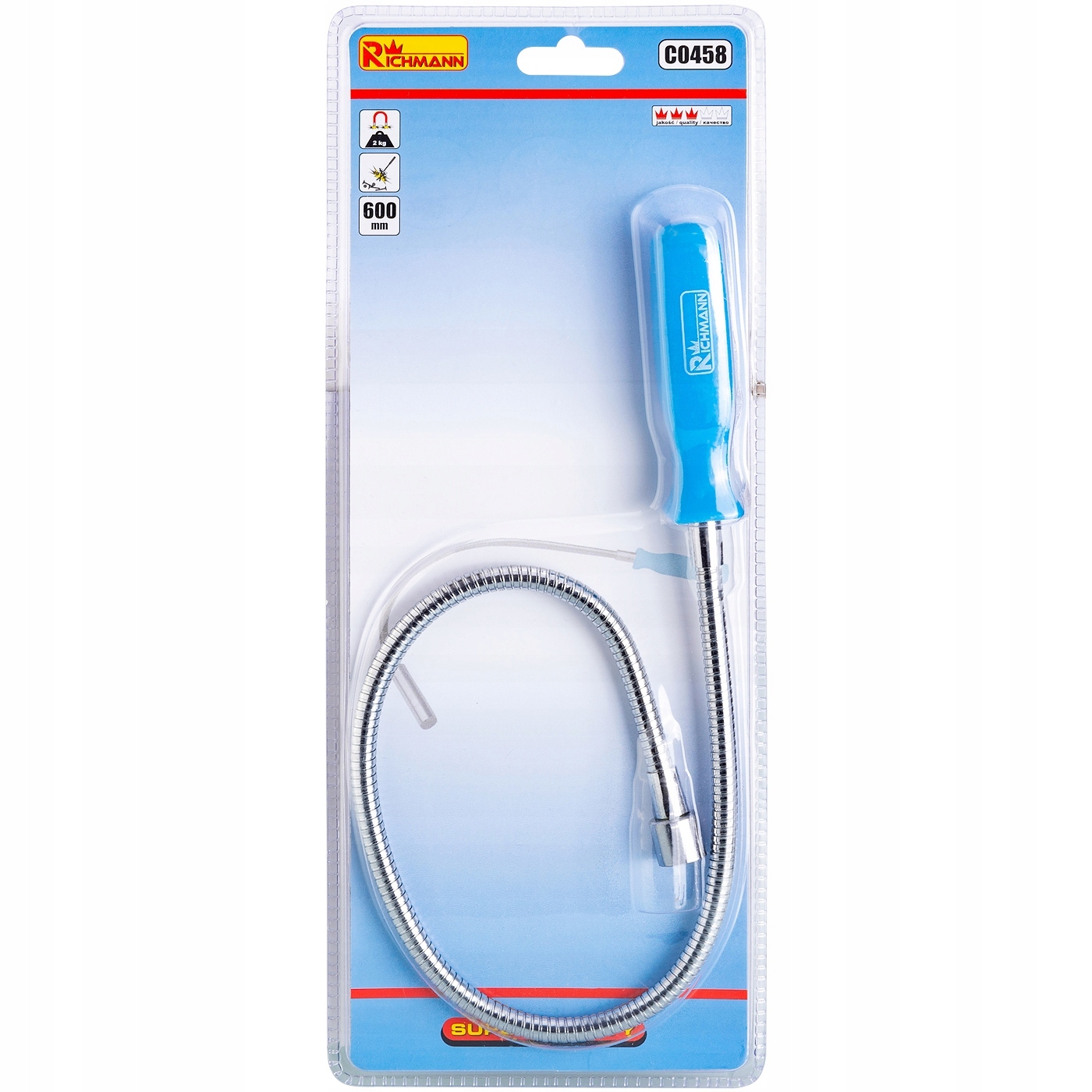 CHWYTAK GIĘTKI ELASTYCZNY Z KOŃCÓWKĄ MAGNETYCZNĄ SILNY MOCNY MAGNES 600 mm