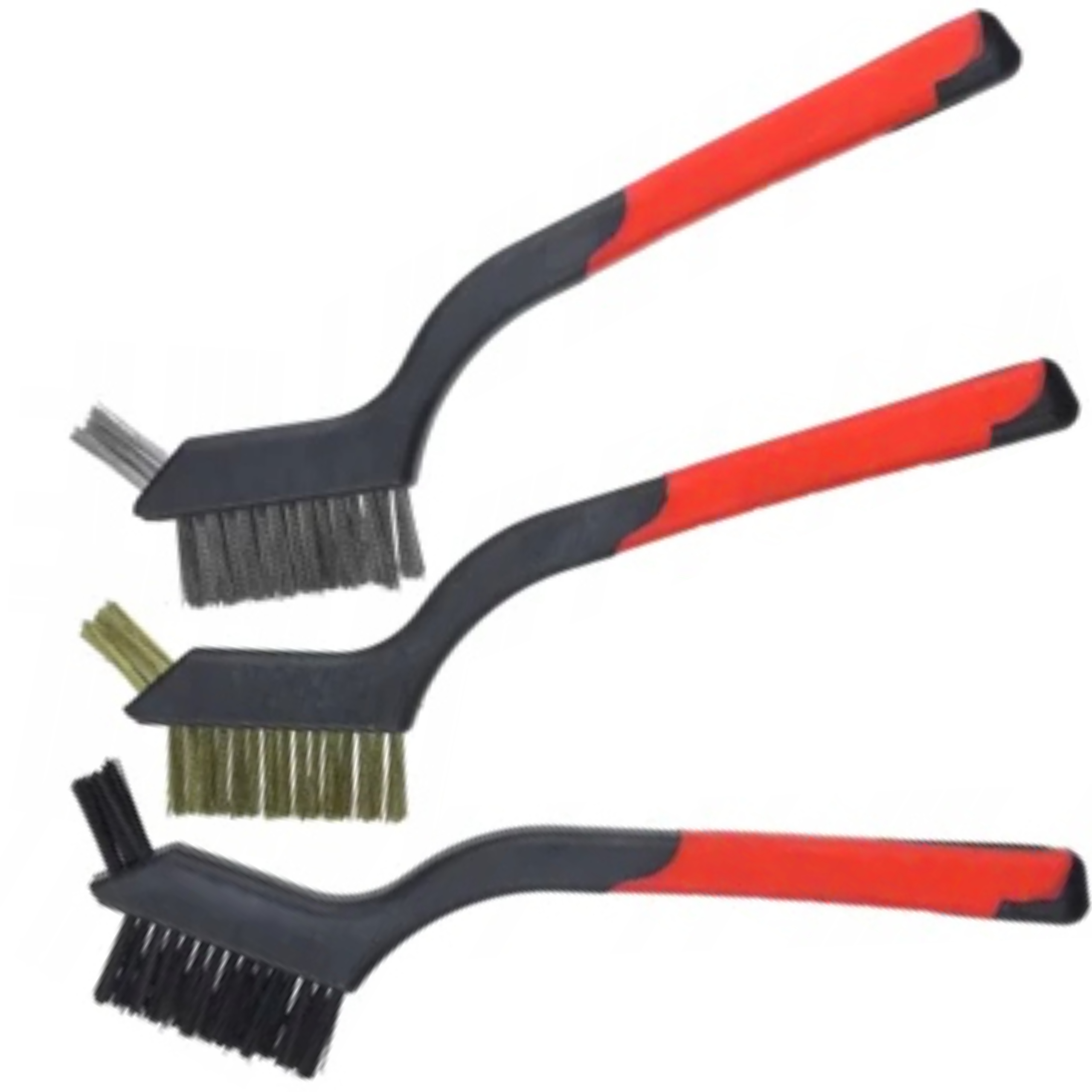 DEDRA KOMPLET ZESTAW SZCZOTEK 3 RZĘDOWYCH MOSIĄDZ STAL NYLON 180MM 2001P72