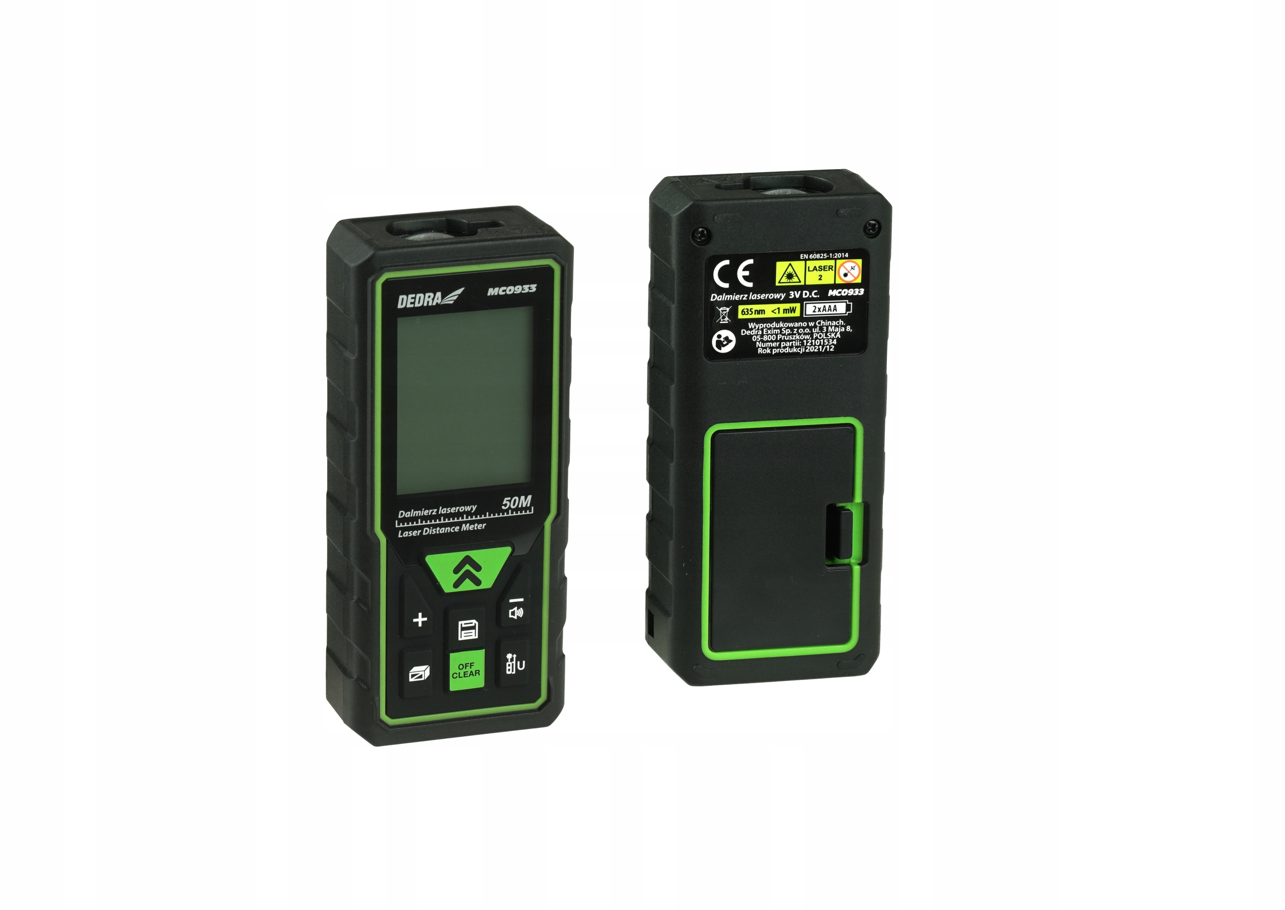 DEDRA DALMIERZ LASEROWY 50M - MIERNIK ODLEGŁOŚCI METRY/CALE/STOPY MC0933