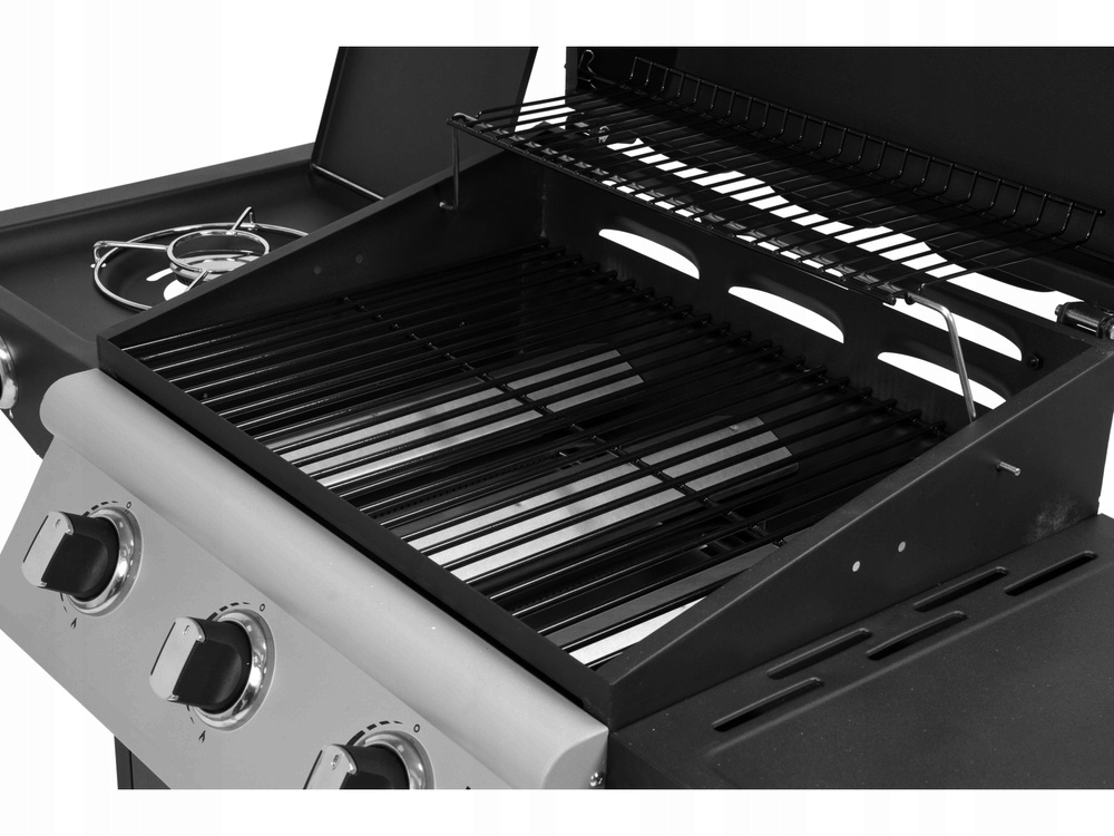 LUND GRILL GAZOWY OGRODOWY Z POKRYWĄ 12,8 kW 4 PALNIKI 2 PÓŁKI SZAFKA 99642