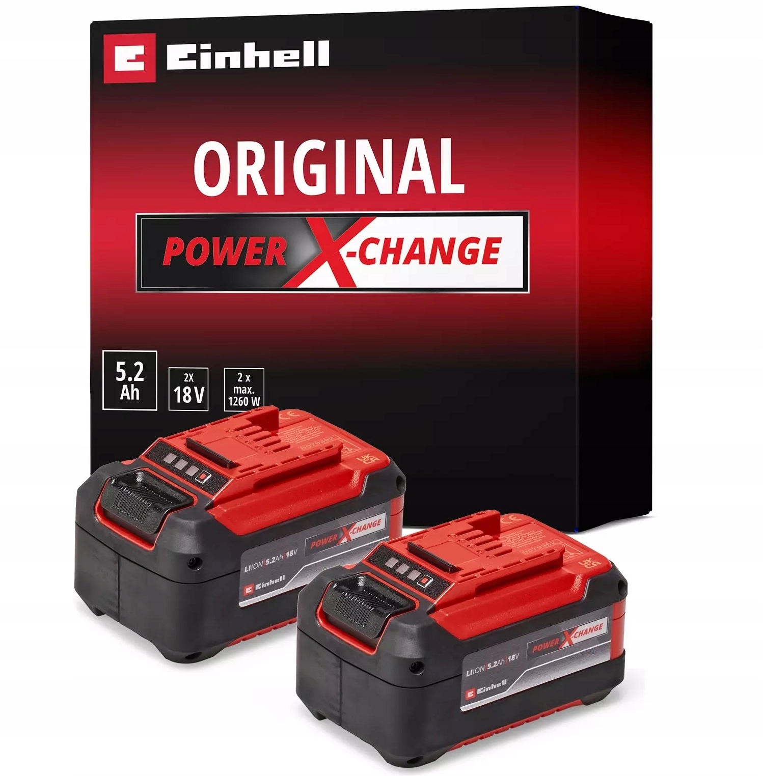 EINHELL AKUMULATOR 2x5,2Ah POWER X-CHANGE ZESTAW BATERIA TWIN-PACK 4511526