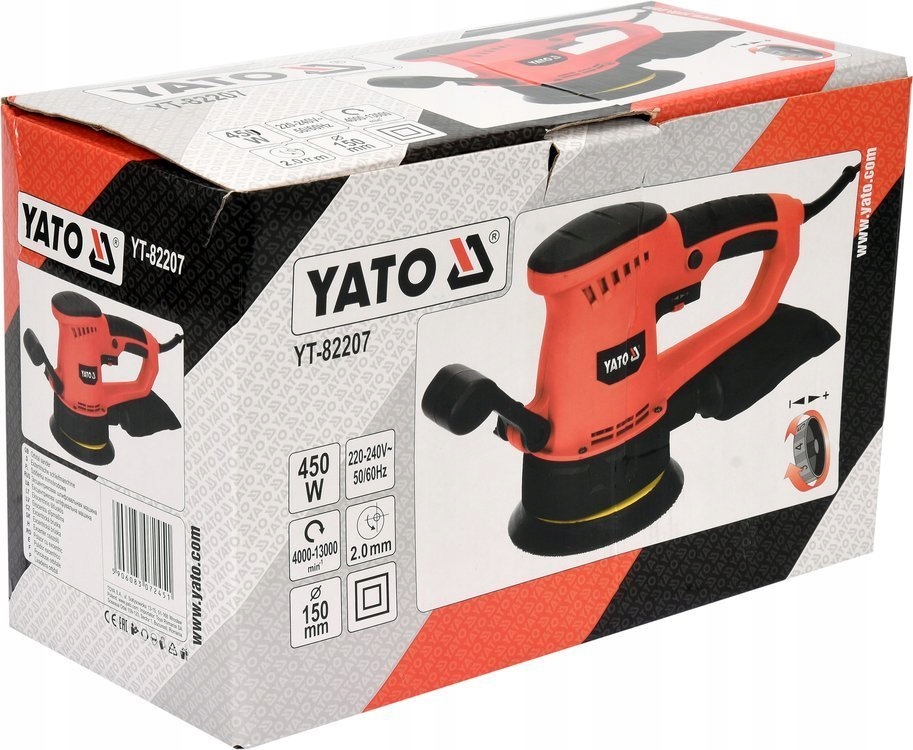 YATO SZLIFIERKA MIMOŚRODOWA OSCYLACYJNA ELEKTRYCZNA 150MM 450W PEX YT-82207