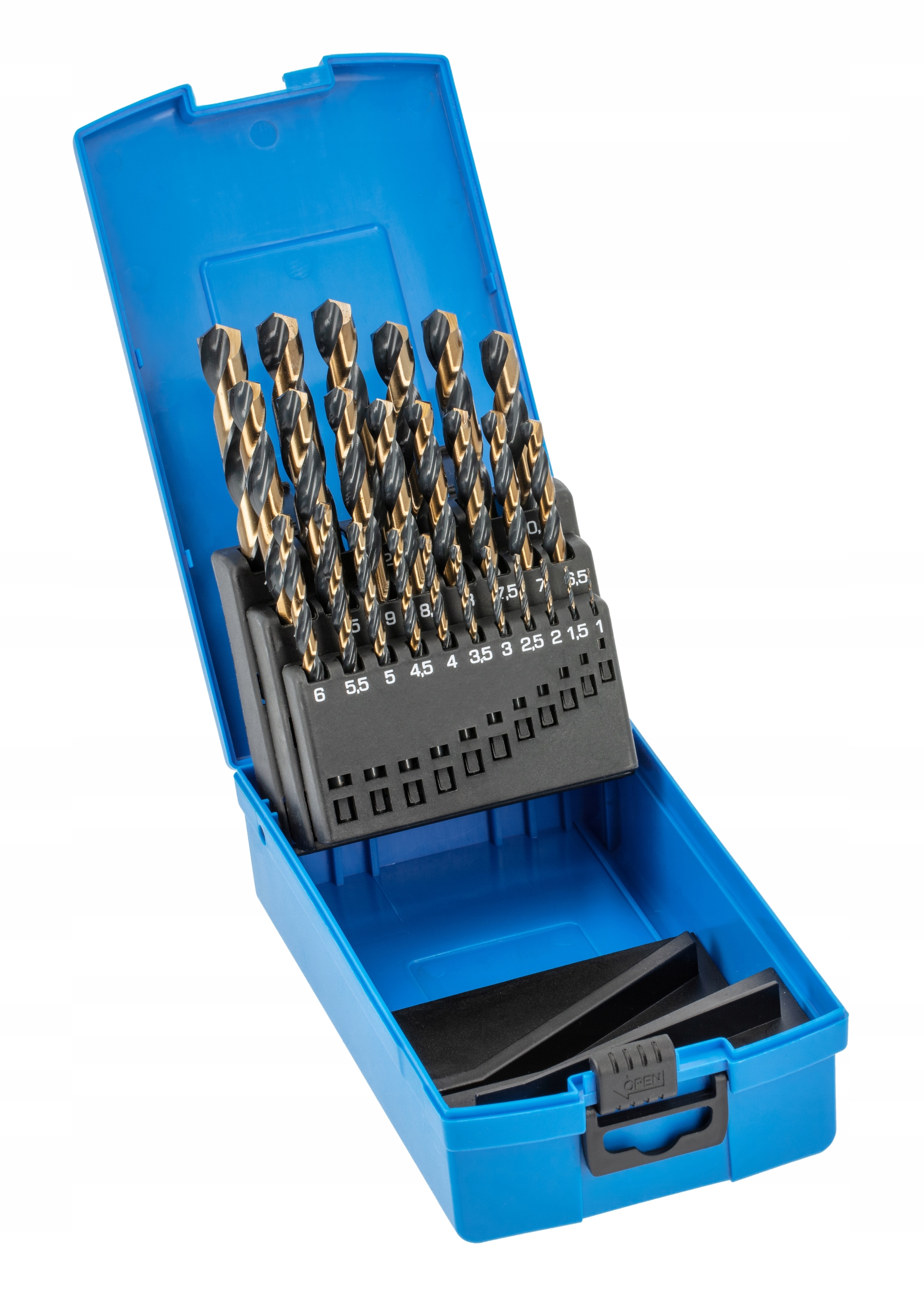 ZESTAW WIERTEŁ DO METALU KPL 25 SZT. 1-13 MM HOGERT HT6D800 WIERTŁA NWKA